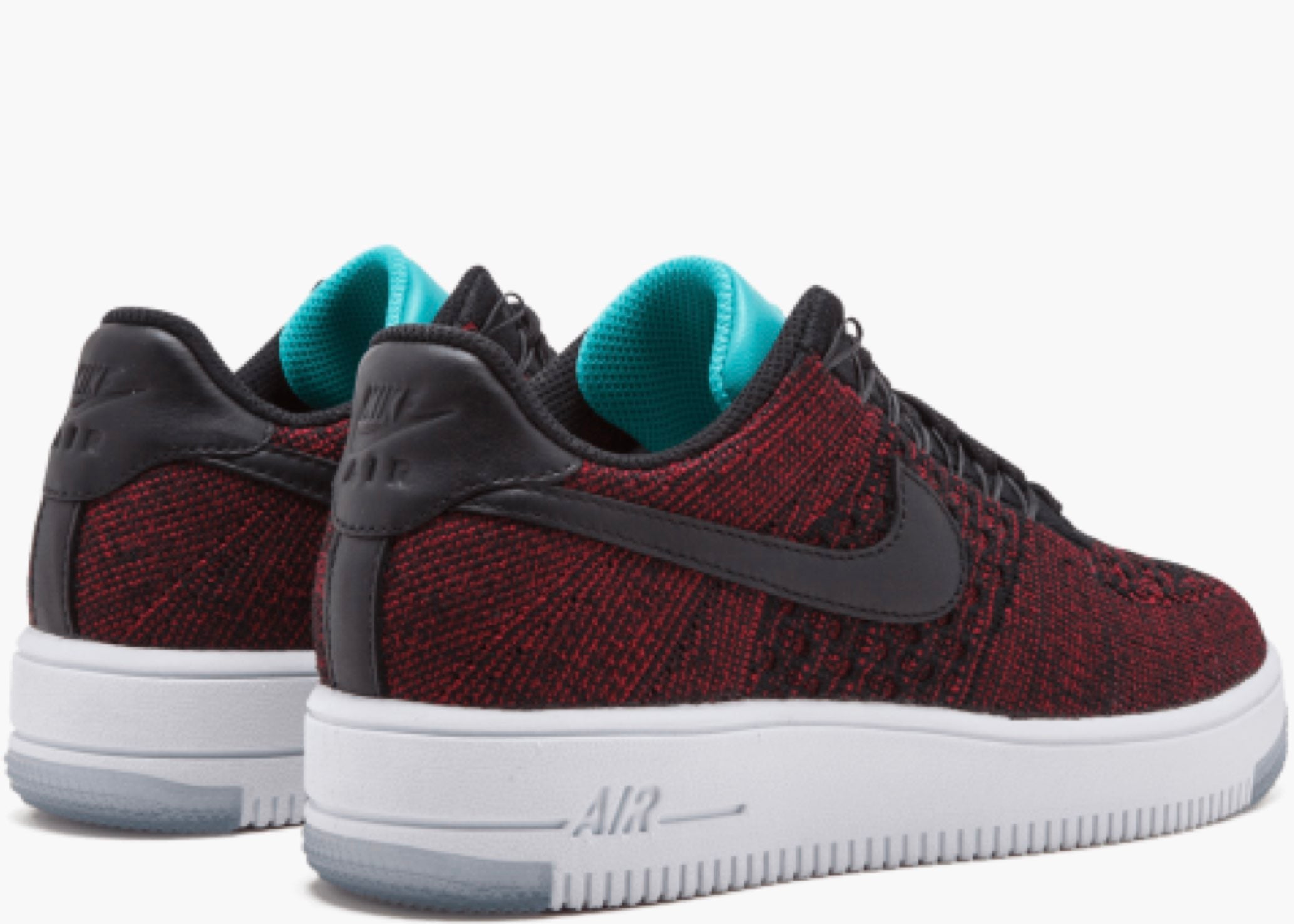 Nike Air Force 1 Low Flyknit Black Team Red (w) 820256-002 Hype Clothinga
