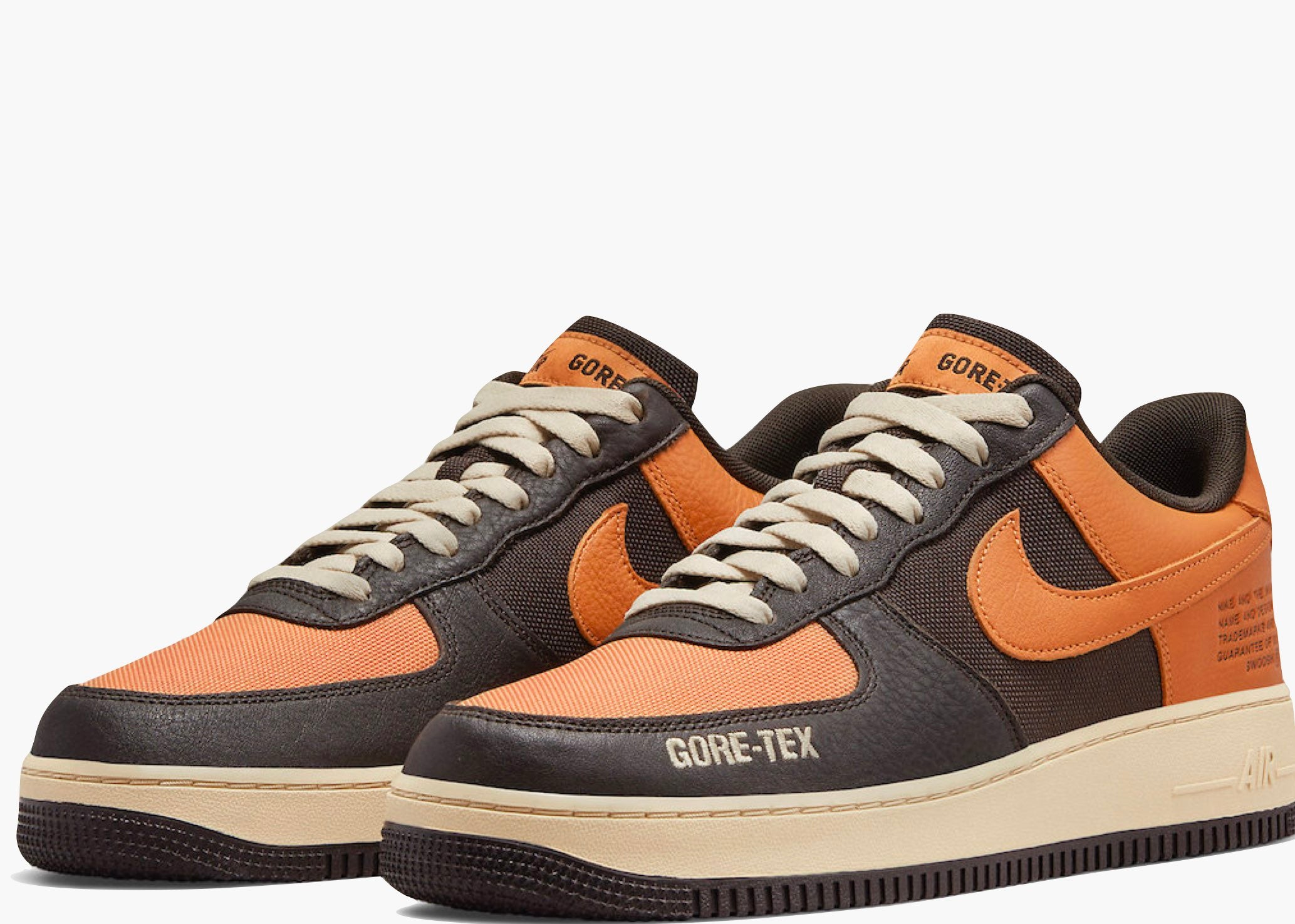 Nike Air Force 1 Low Gore-Tex Brown Orange Hype Clothinga Limited Edition
