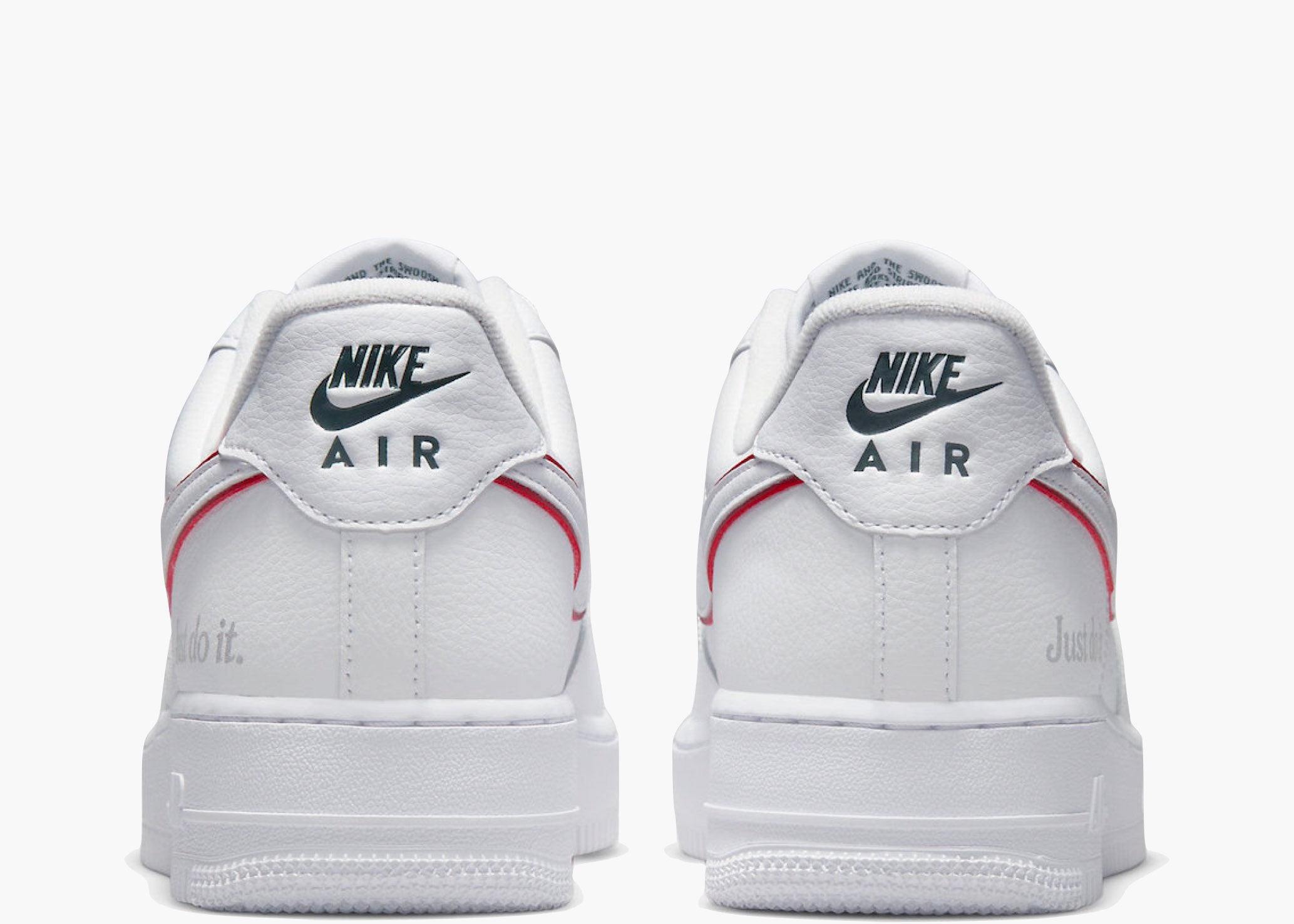 Nike Air Force 1 Low Just Do It White Noble Green Metallic Silver University Red Hype Clothinga Limited Edition
