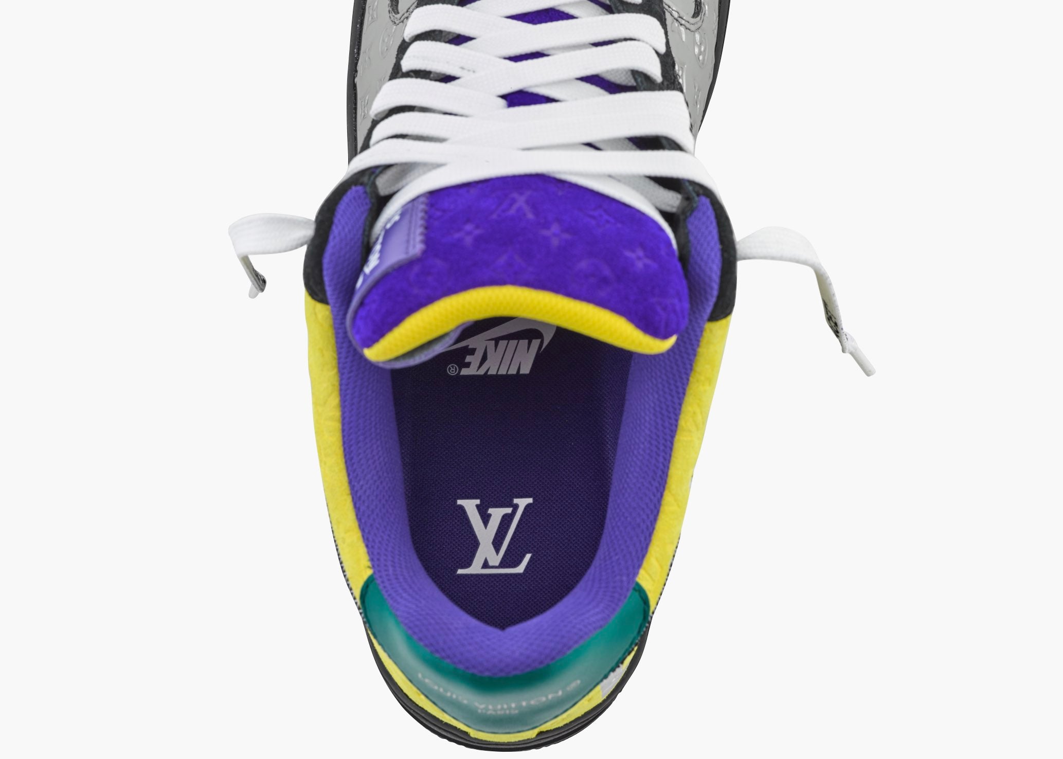 Nike Air Force 1 Low Louis Vuitton By Virgil Abloh Black Metallic Silver | Hype Clothinga