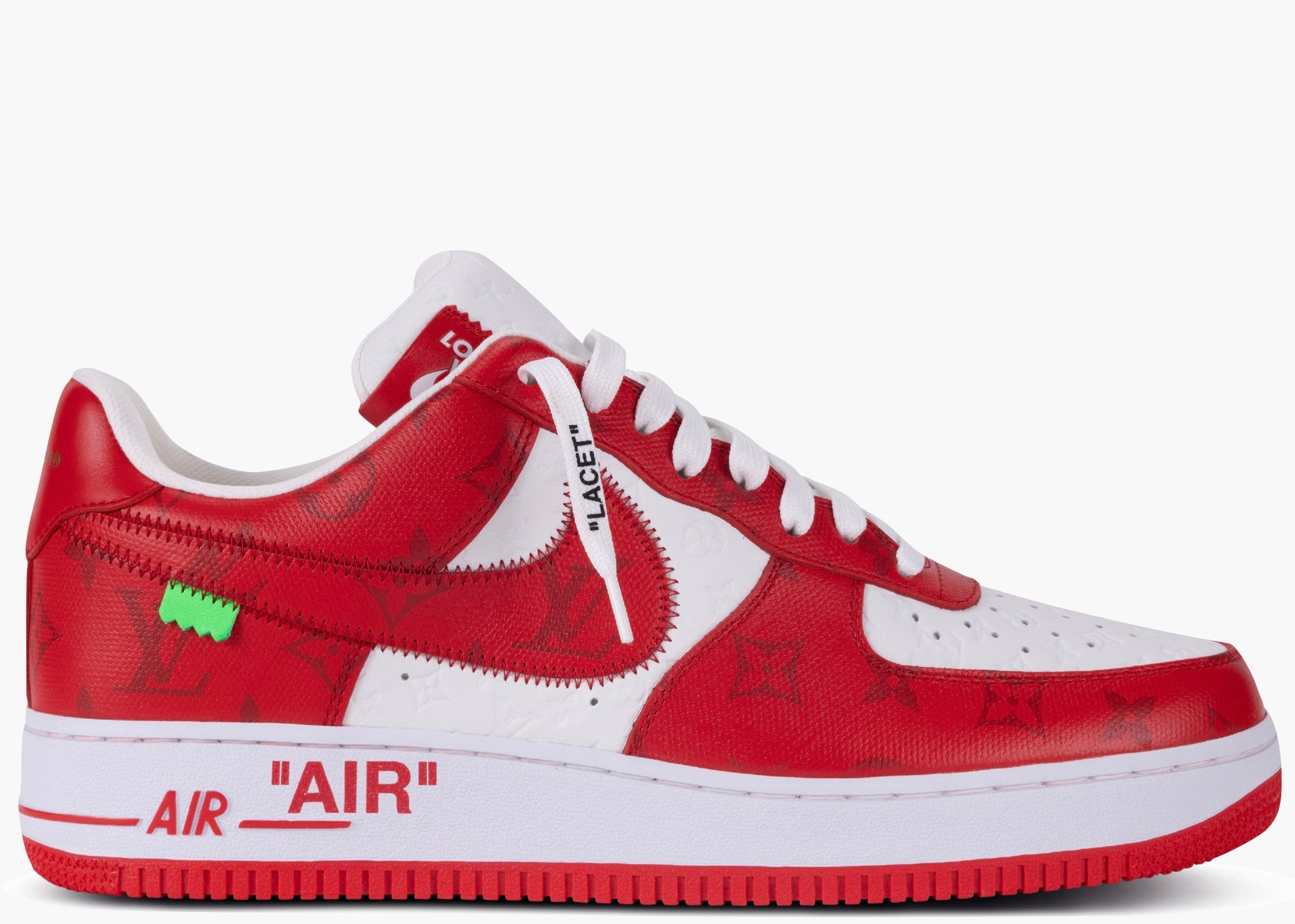Nike Air Force 1 Low Louis Vuitton By Virgil Abloh Red | Hype Clothinga