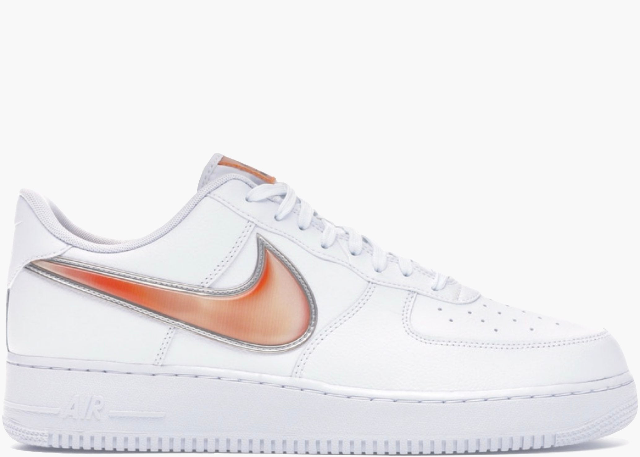 Nike Air Force 1 Low Oversized Swoosh White Orange Peel AO2441-102 Hype Clothinga
