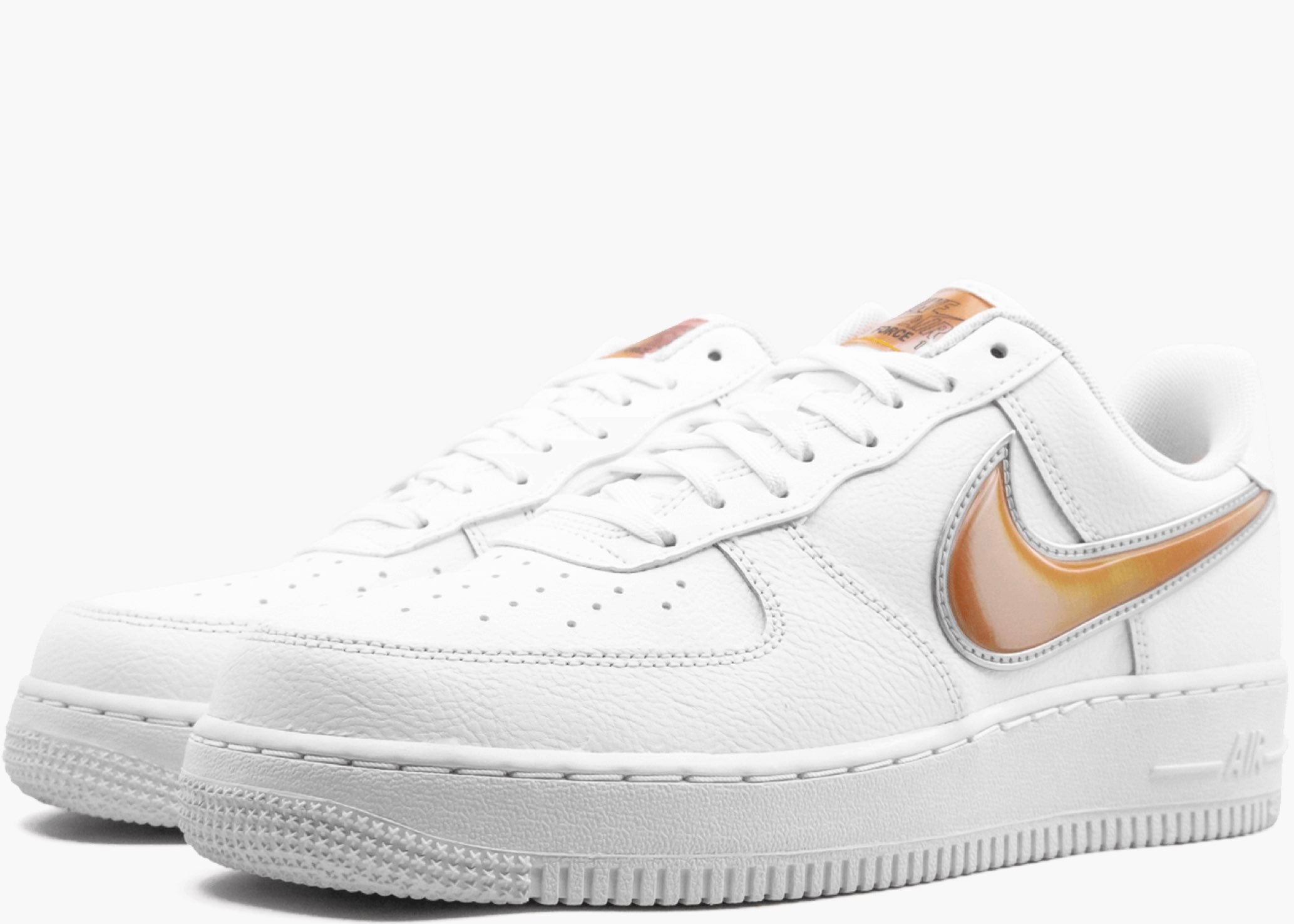 Nike Air Force 1 Low Oversized Swoosh White Orange Peel AO2441-102 Hype Clothinga