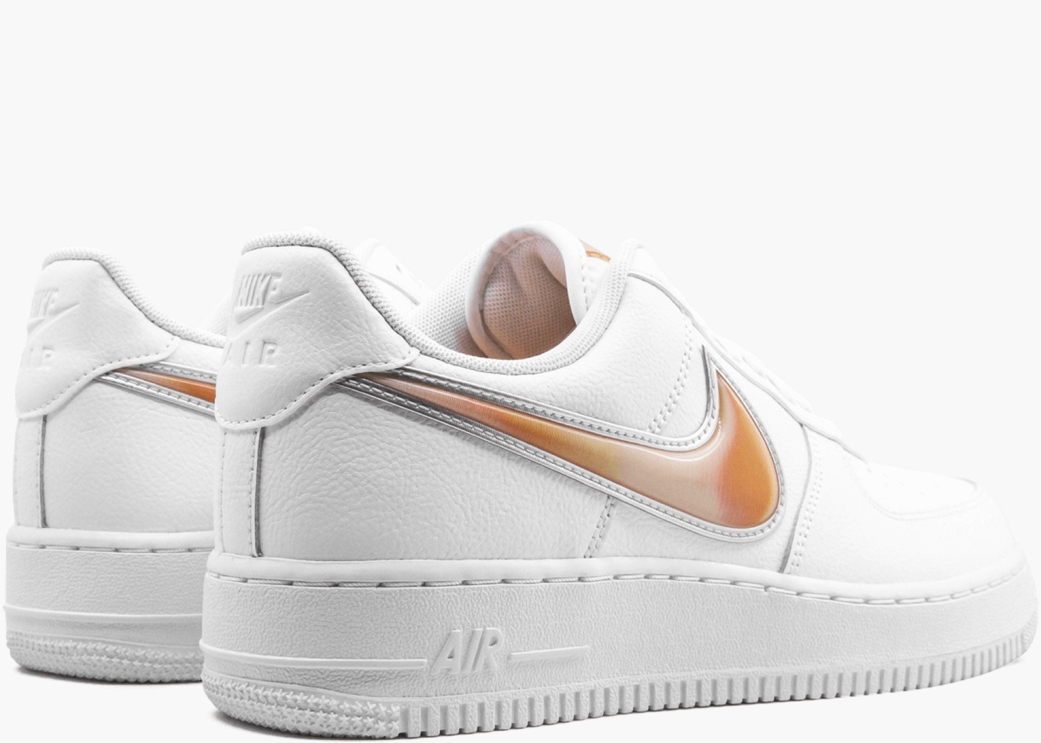 Nike Air Force 1 Low Oversized Swoosh White Orange Peel AO2441-102 Hype Clothinga