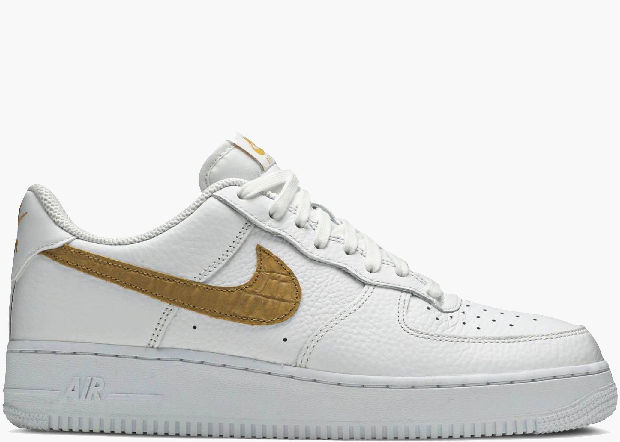 Nike Air Force 1 Low Pony Hair Snakeskin Club Gold CW7567-101 Hype Clothinga