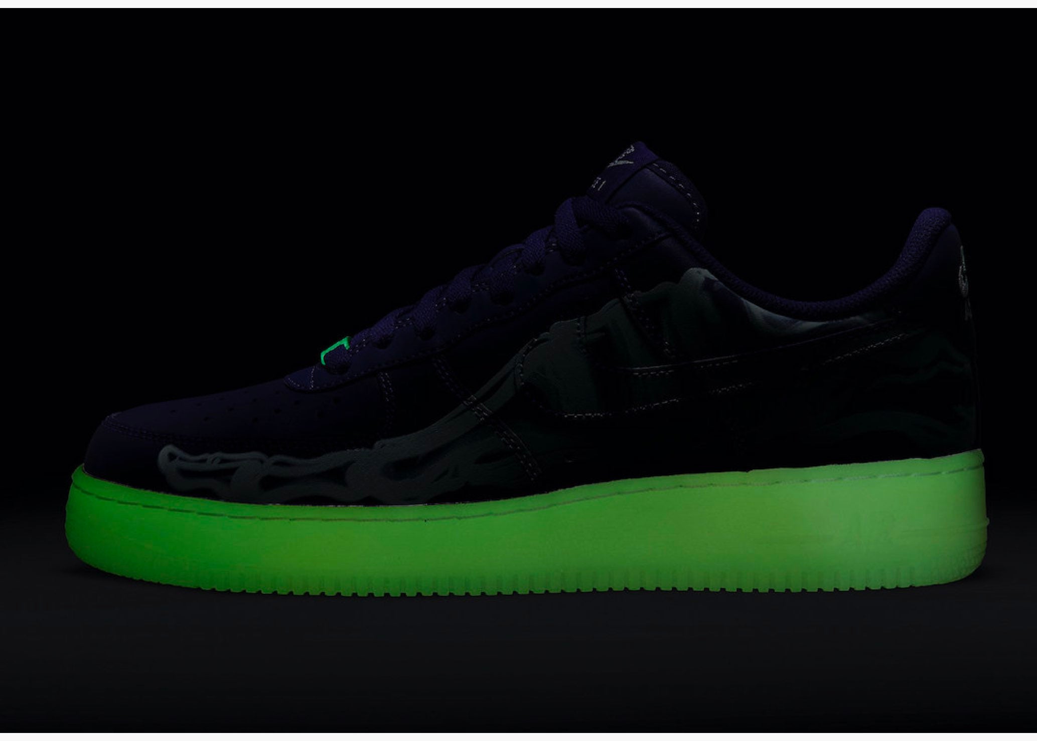 Nike Air Force 1 Low Purple Skeleton Halloween (2021)