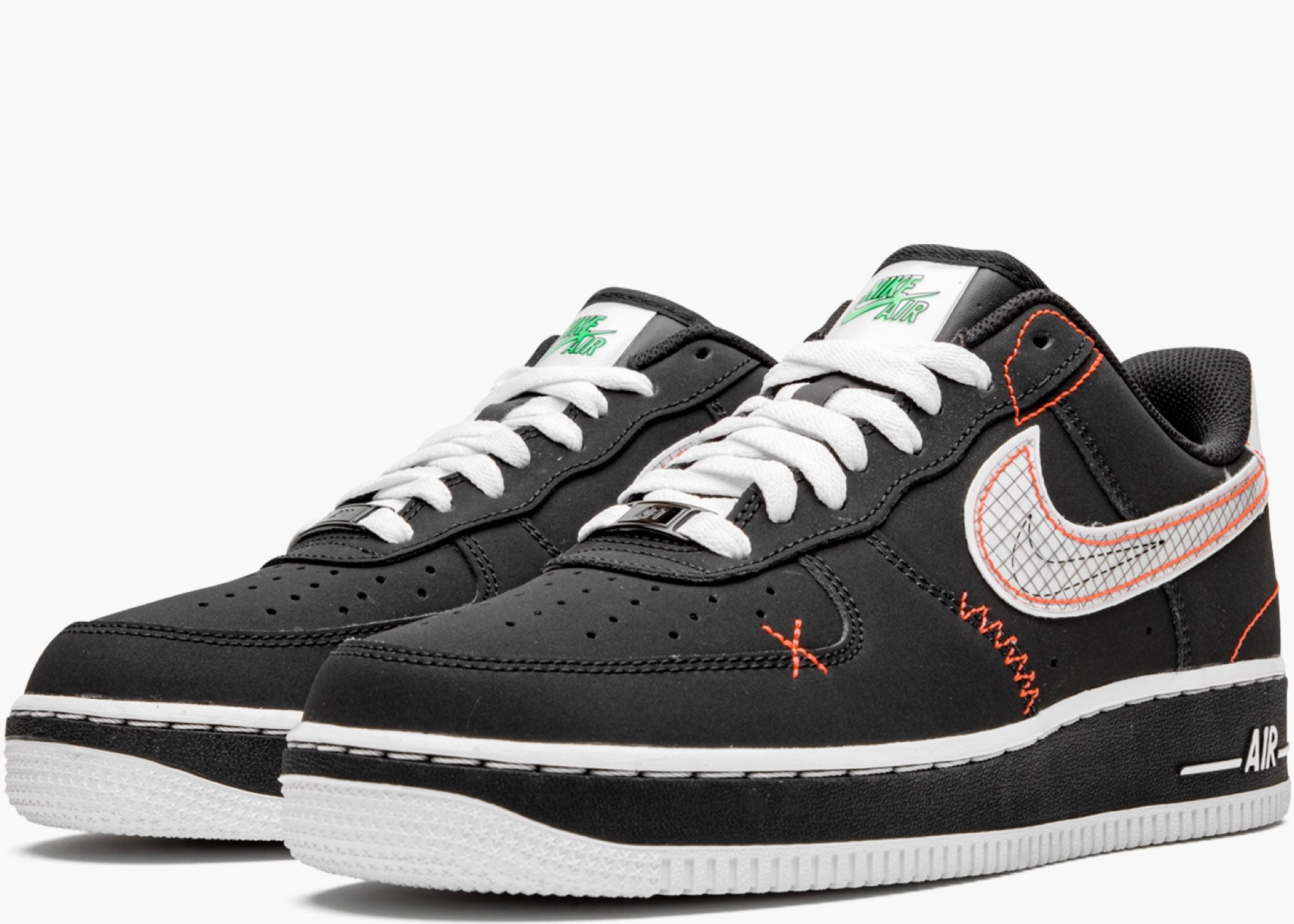 Nike Air Force 1 Low Schematic Black White Bright Crimson CU6646-001 Hype Clothinga