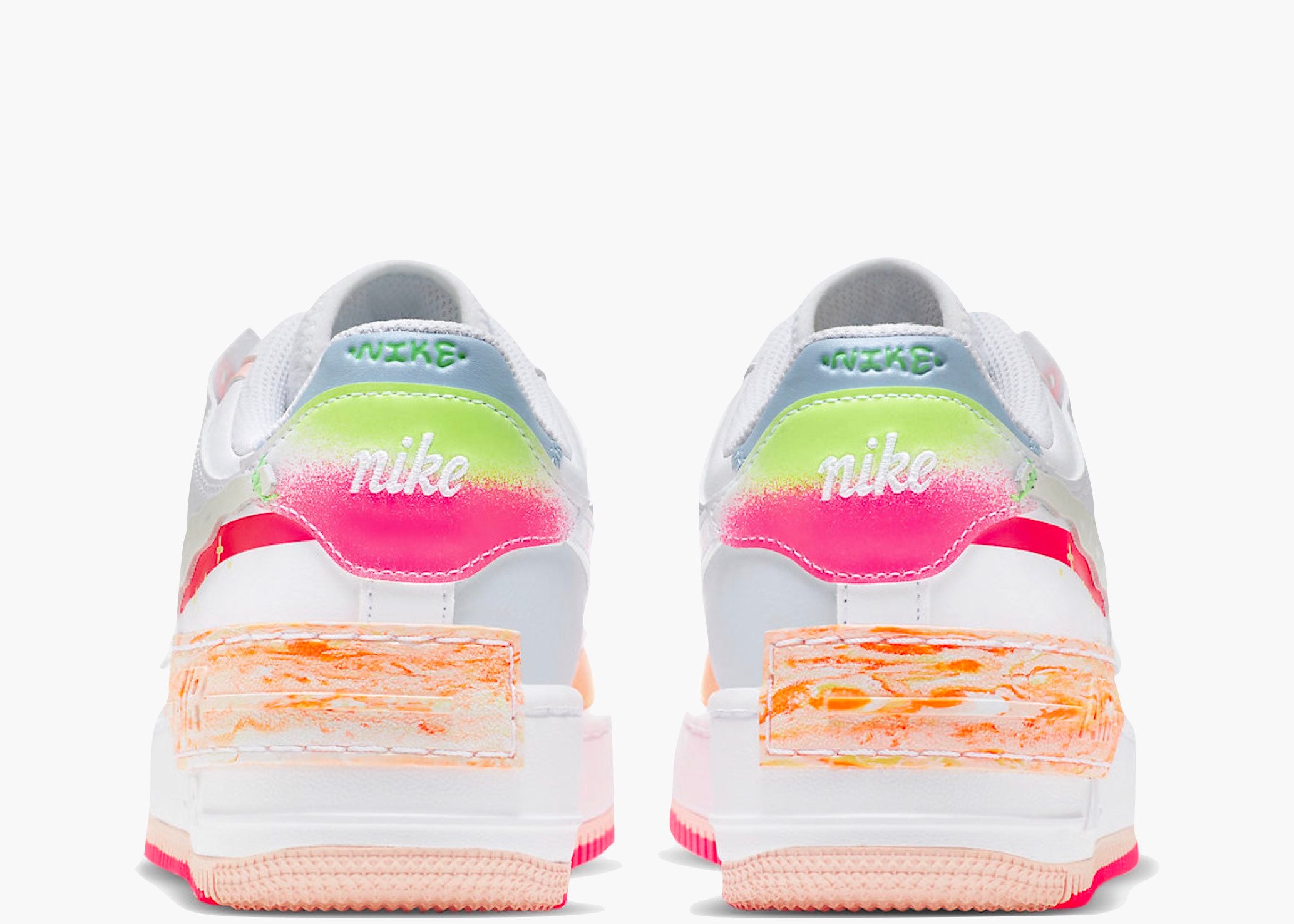 Nike Air Force 1 Low Shadow White Pink Orange (W) Hype clothinga Limited Edition
