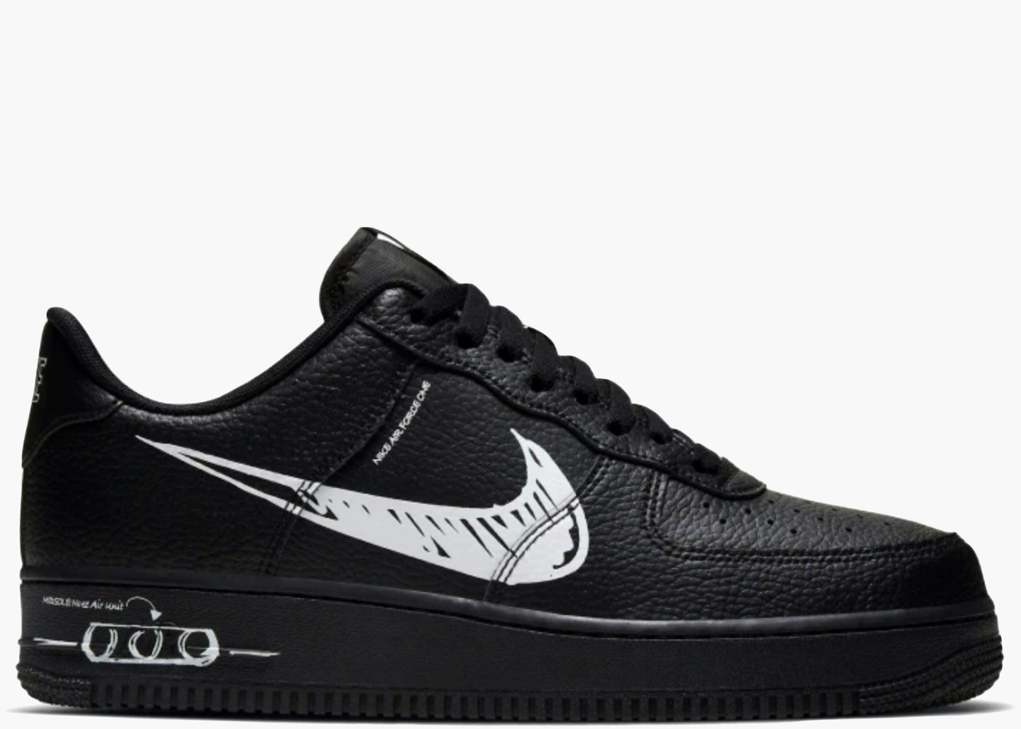 Nike Air Force 1 Low Sketch Black CW7581-00 Hype Clothinga