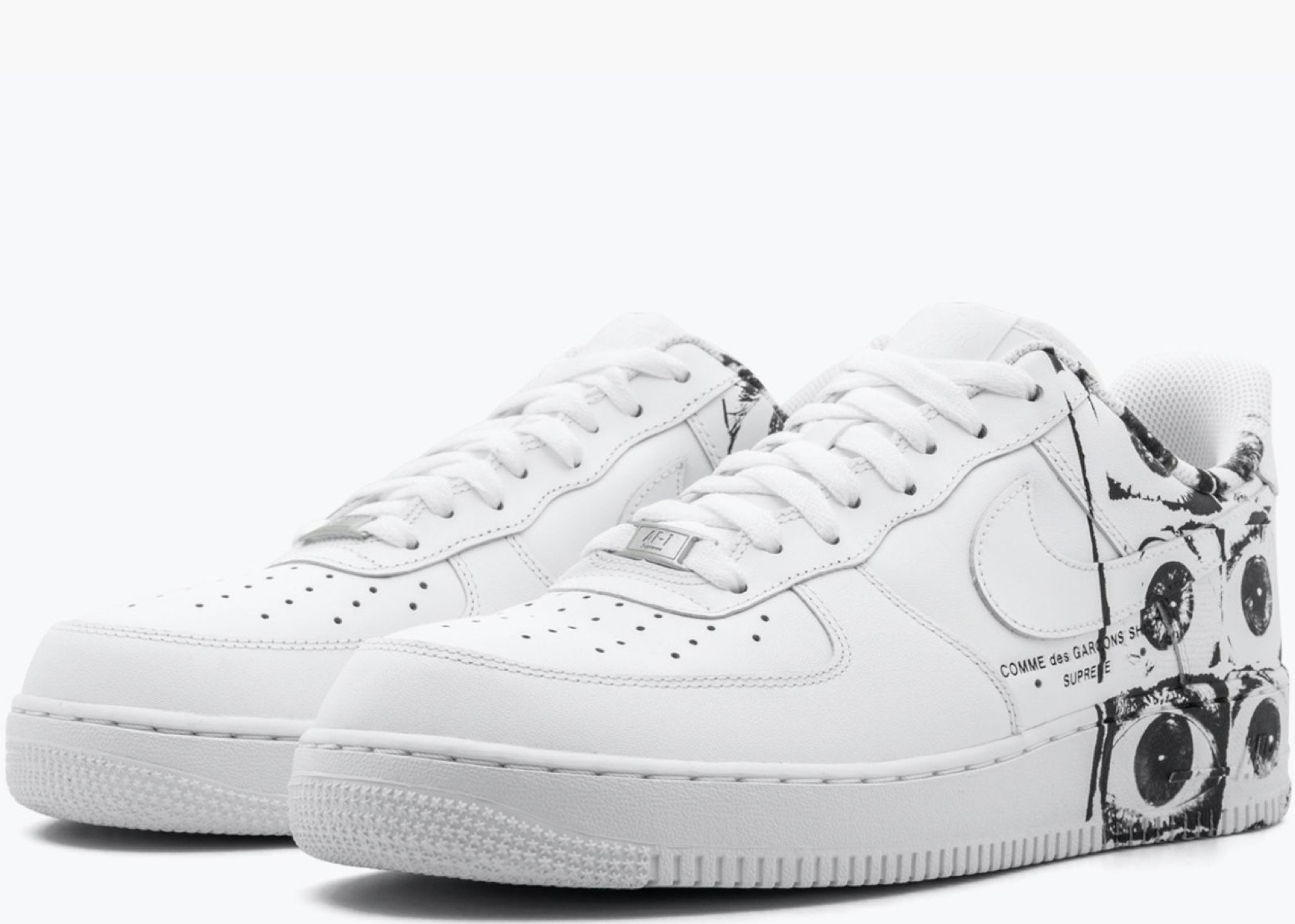 Nike Air Force 1 Low Supreme Comme Des Garcons Shirt 923044-100 Hype Clothinga