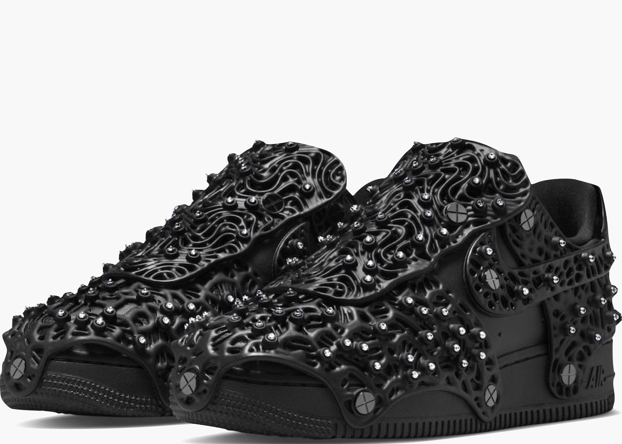 Nike Air Force 1 Low Swarovski Retroreflective Crystals Black (W) Hype Clothinga Limited Edition