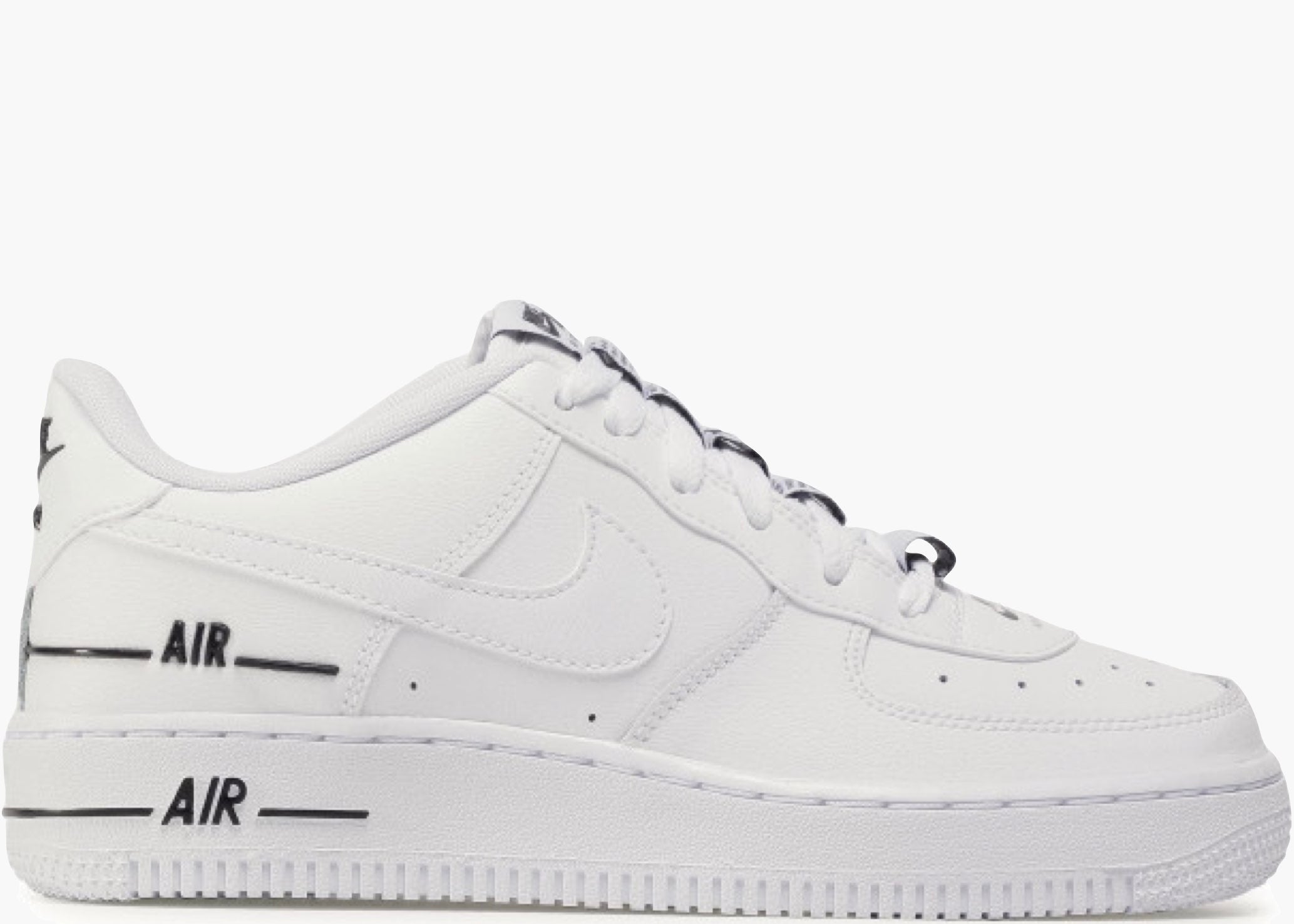 Nike Air Force 1 Lv8 3 White Black (gs) CJ4092-100 Hype Clothinga