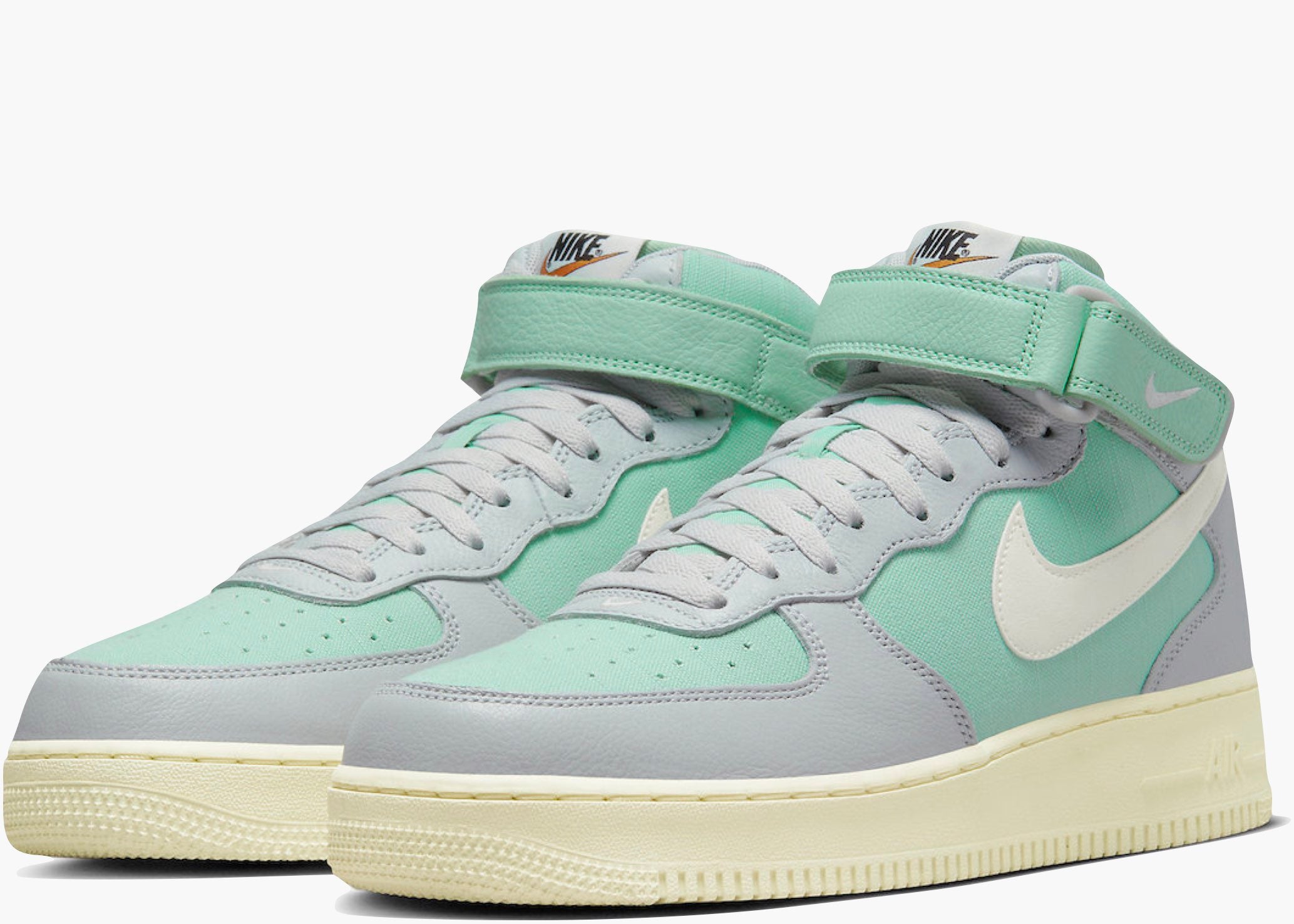 Nike Air Force 1 Mid LX Grey Fog Enamel Green Hype clothinga Limited Edition