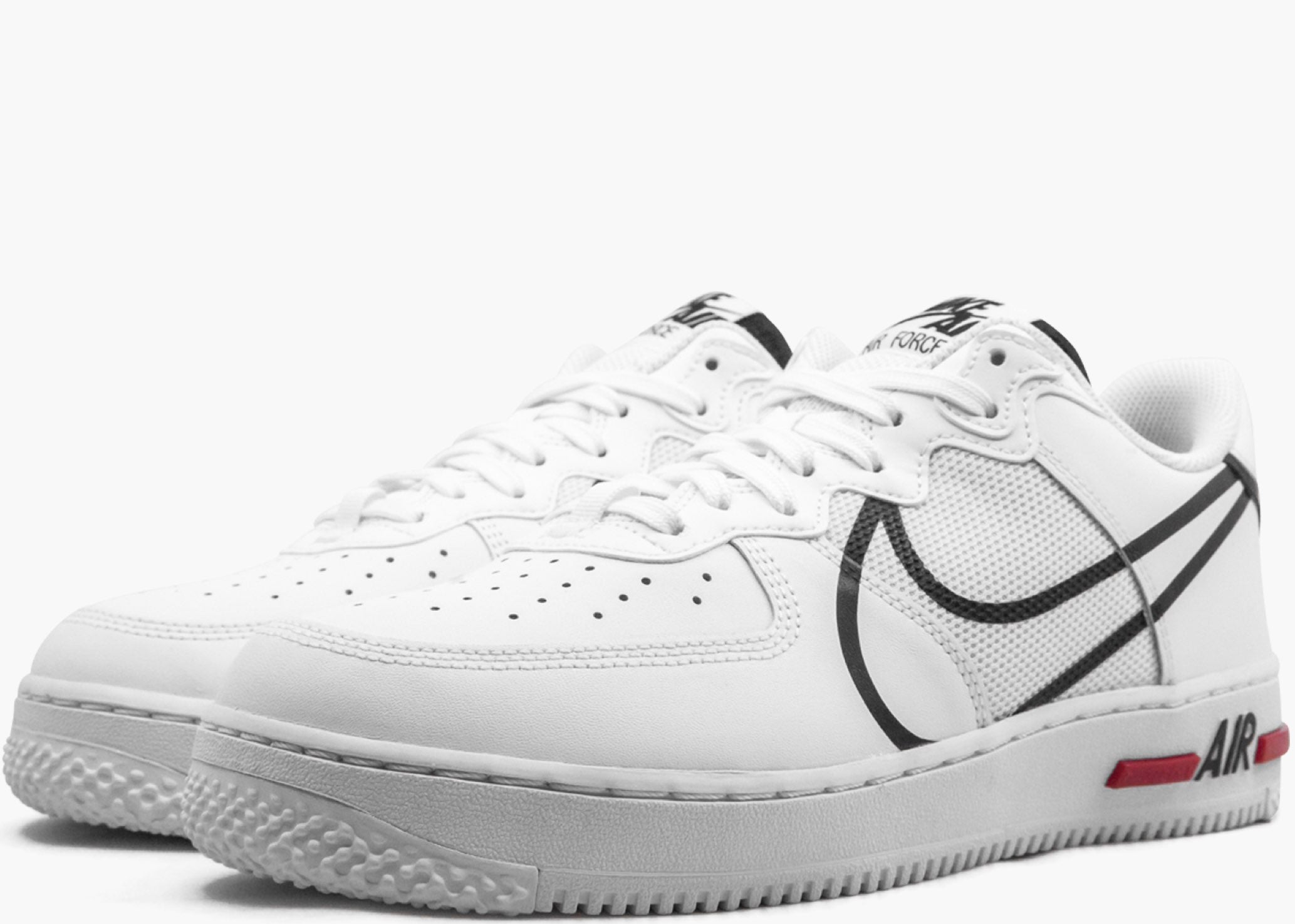 Nike Air Force 1 React White Black Red 59b1b5db Hype Clothinga