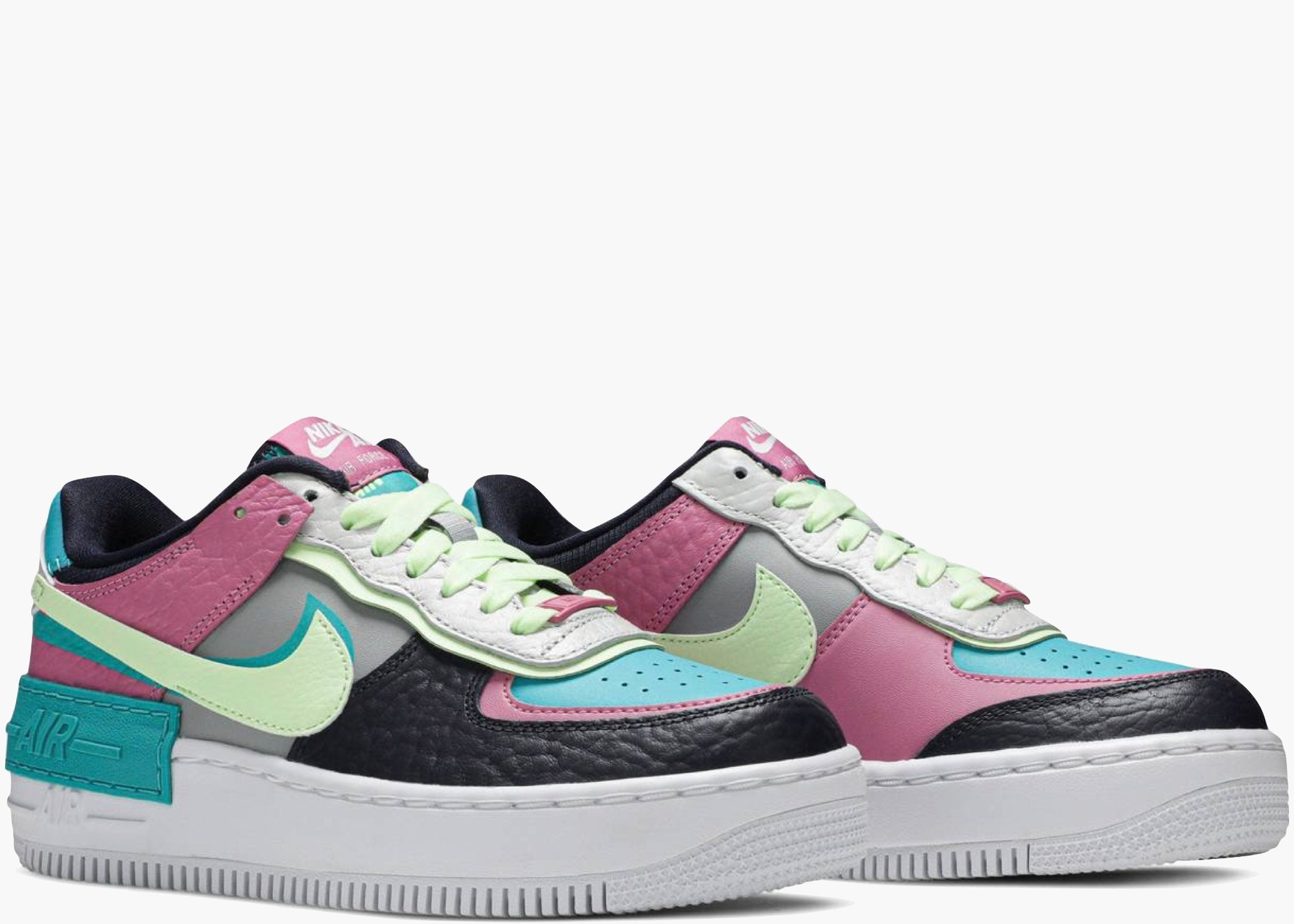 Nike Air Force 1 Shadow Barely Volt Oracle Aqua (w) CK3172-001 Hype Clothinga