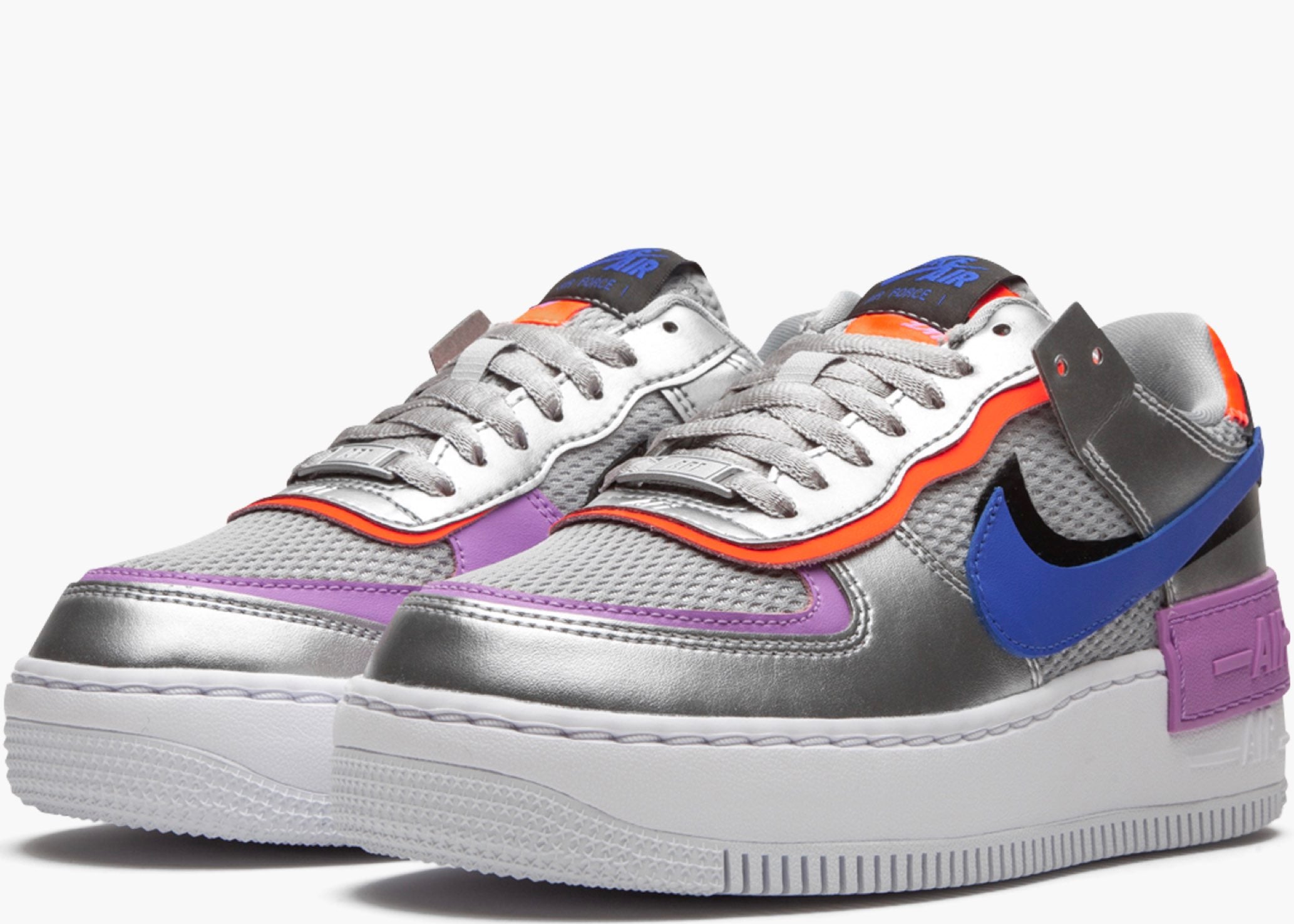 Nike Air Force 1 Shadow Metallic Silver (w) CW6030-001 Hype Clothinga