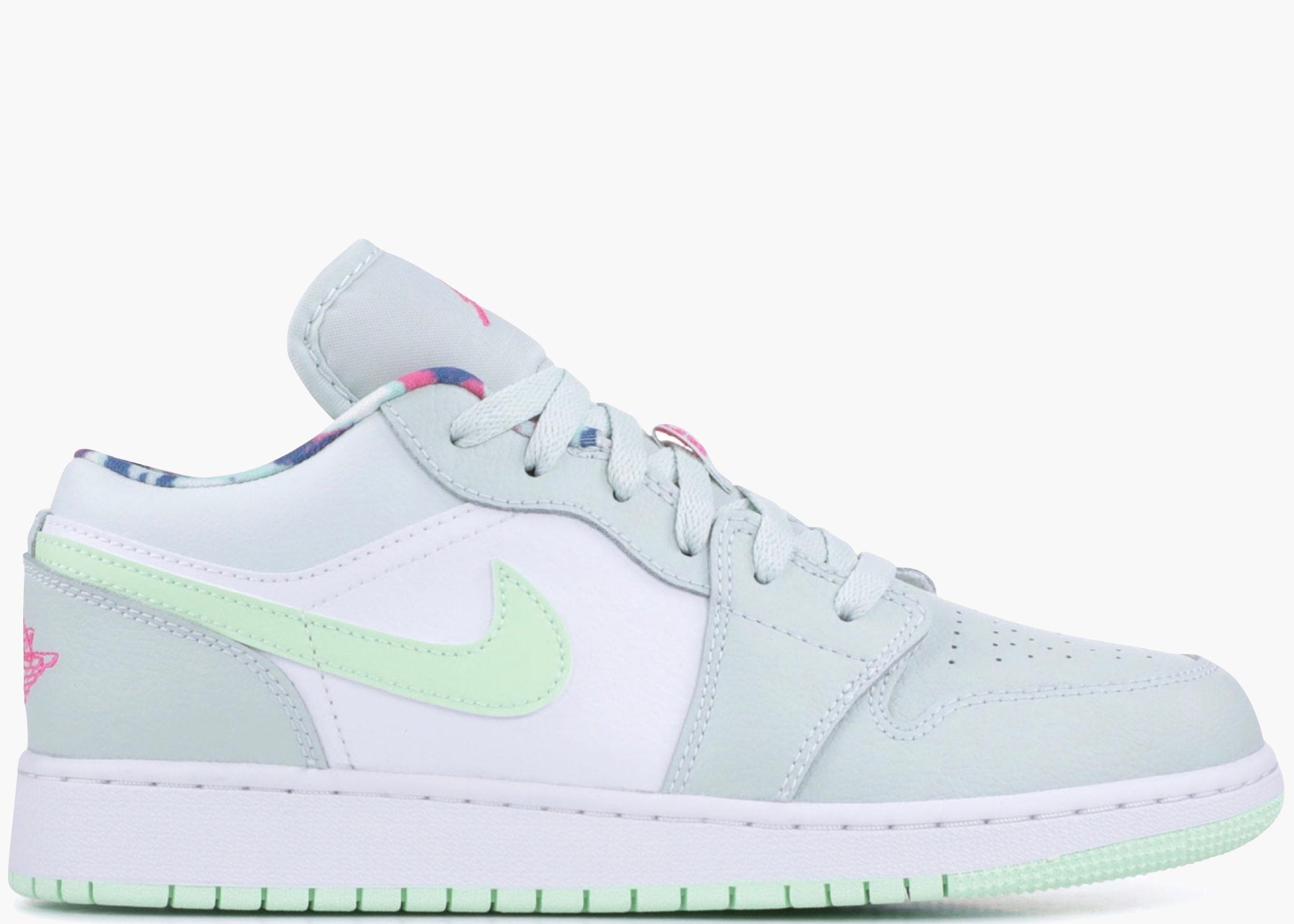 Nike Air Jordan 1 Low Barely Grey Frosted Spruce (GS) 554723-051 Hype Clothinga Limited Edition