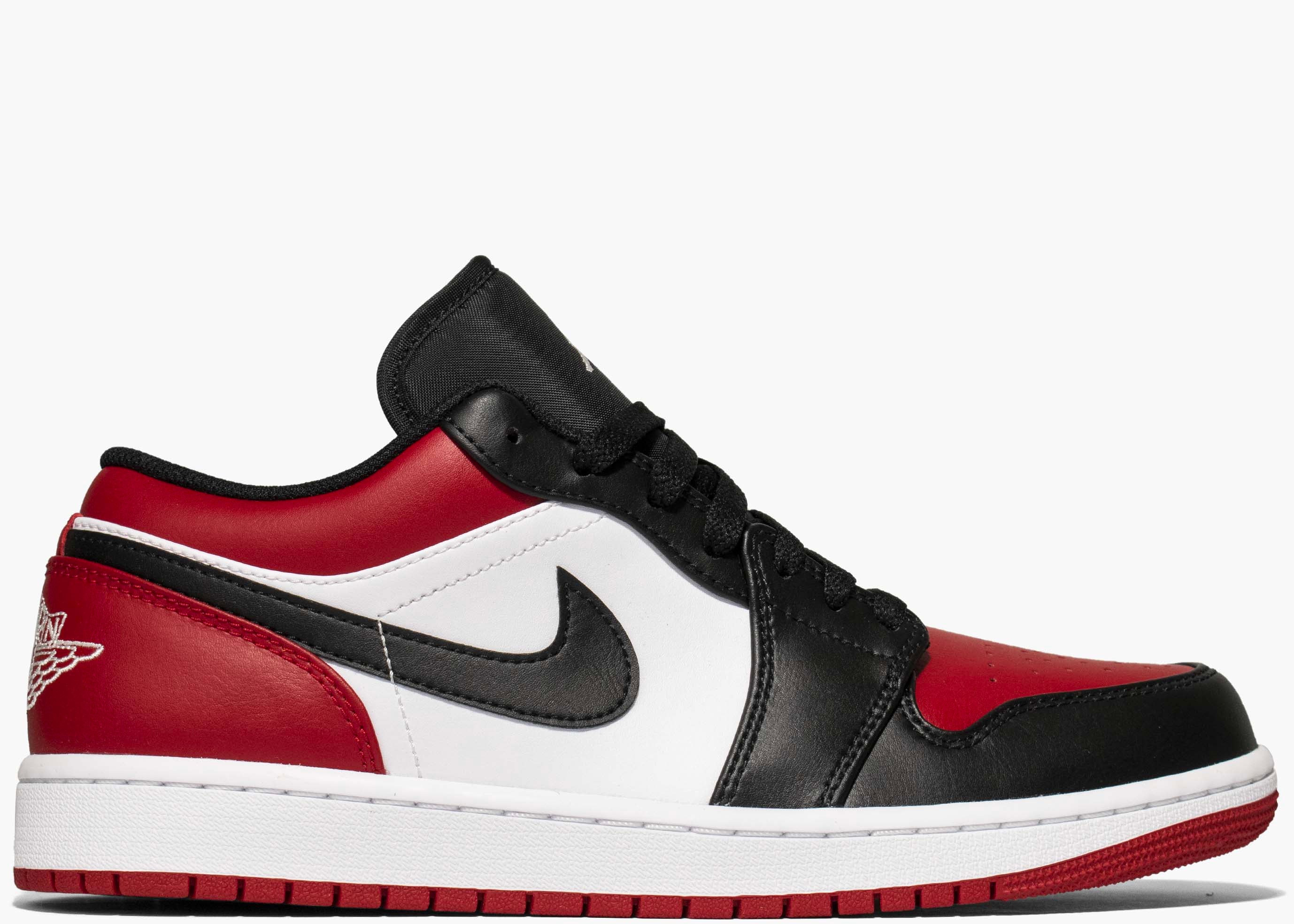 Nike Air Jordan 1 Low Bred Toe 553558-612 Hype Clothinga Limited Edition