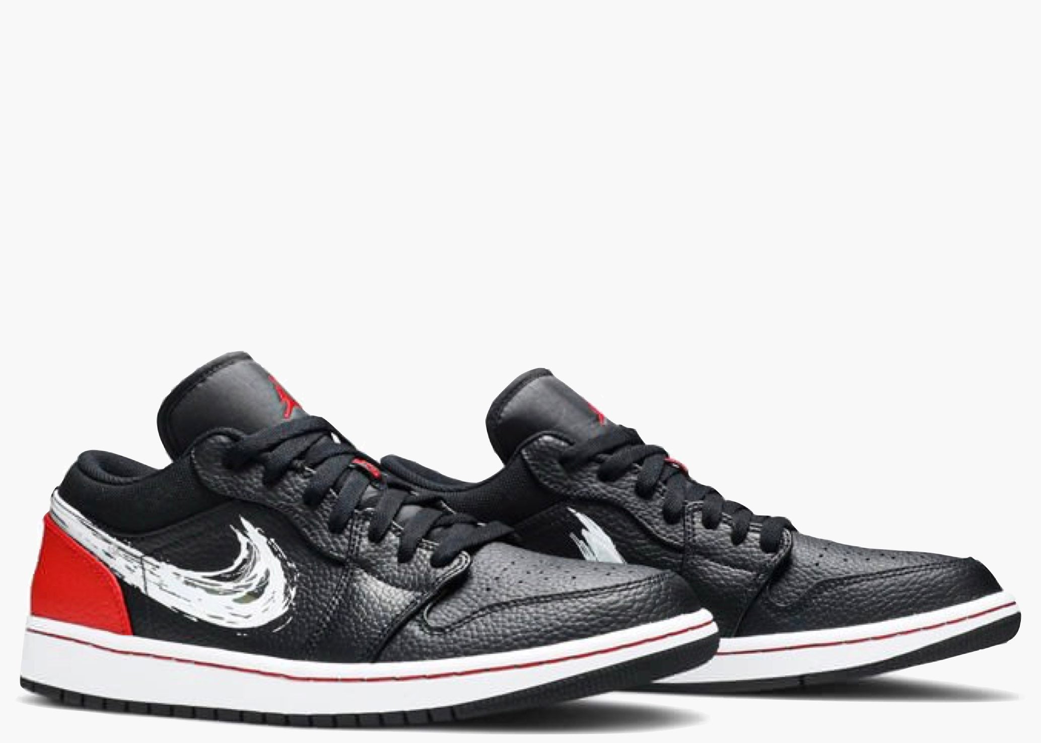 Nike Air Jordan 1 Low Brushstroke Swoosh Black DA4659-001 Hype Clothinga Limited Edition