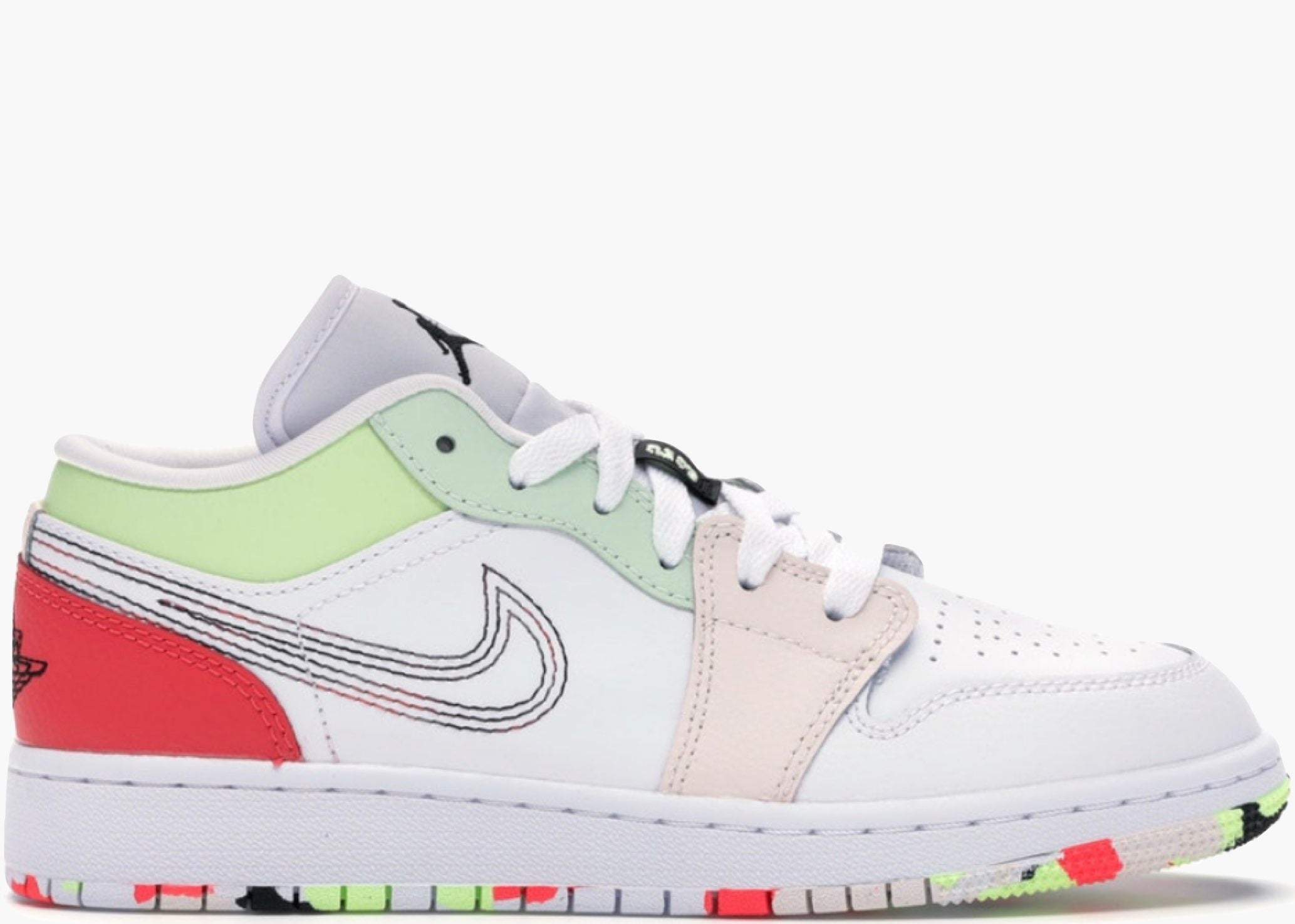 Nike Air Jordan 1 Low Glow In The Dark (gs) 554723-176 Hype Clothinga
