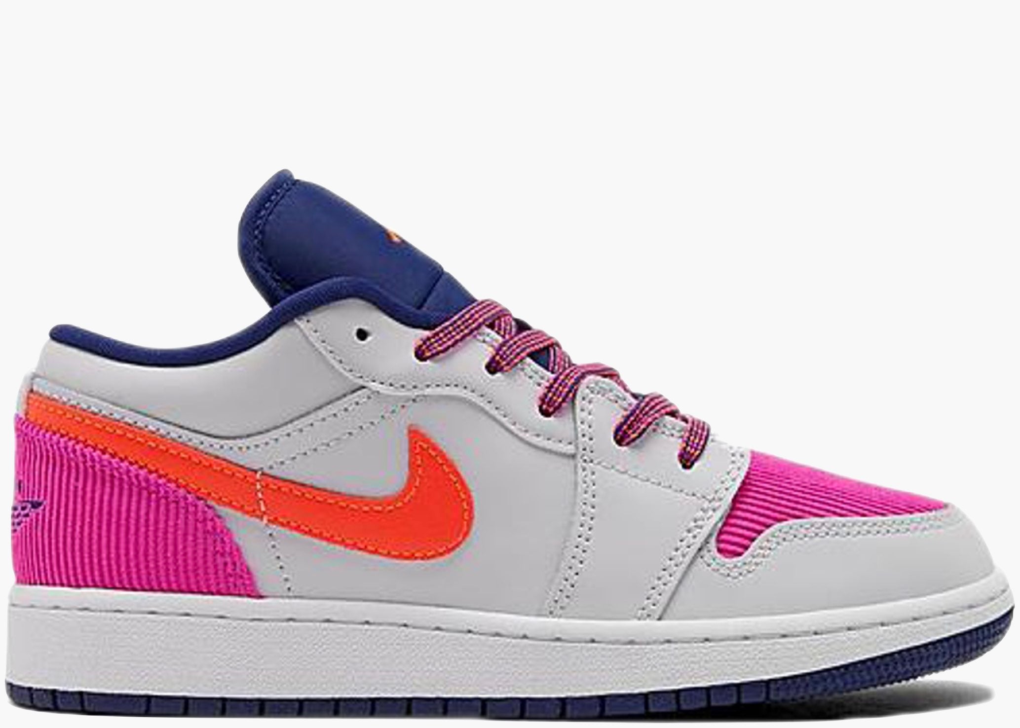 Nike Air Jordan 1 Low Pink Corduroy (GS) 554723-514 Hype Clothinga Limited Edition