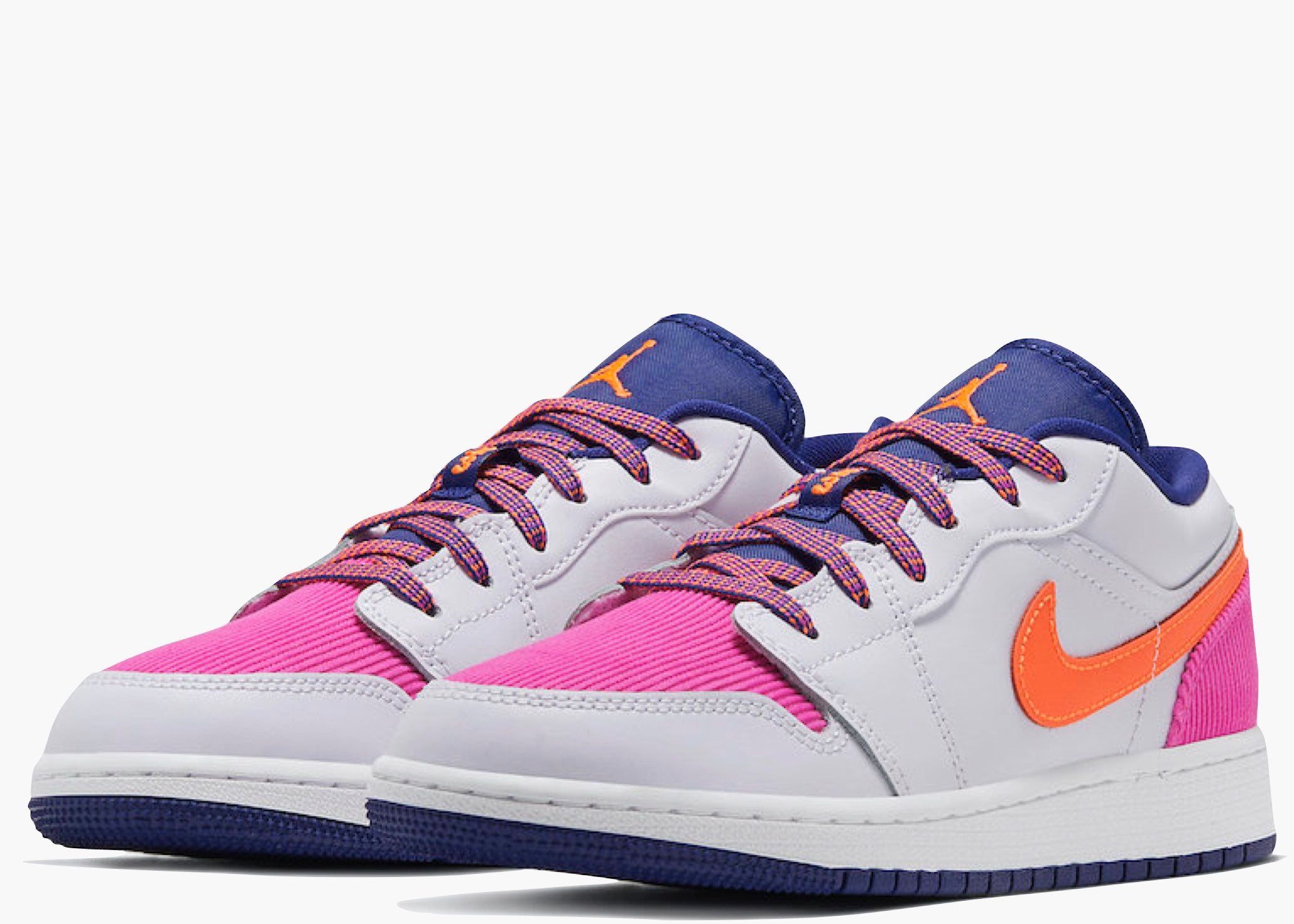 Nike Air Jordan 1 Low Pink Corduroy (GS) 554723-514 Hype Clothinga Limited Edition
