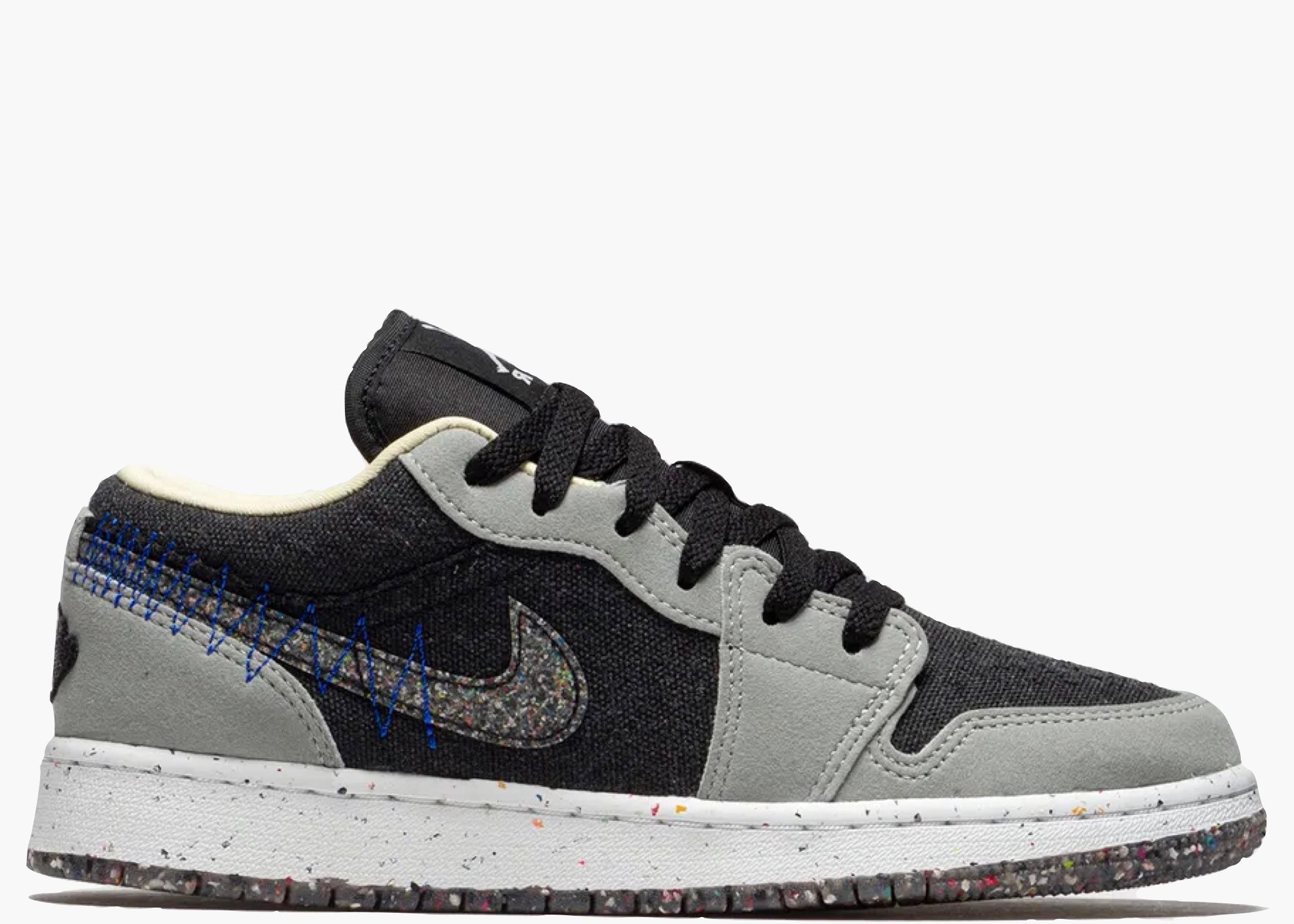 Nike Air Jordan 1 Low SE Crater Black Grey (GS) | Hype Clothinga