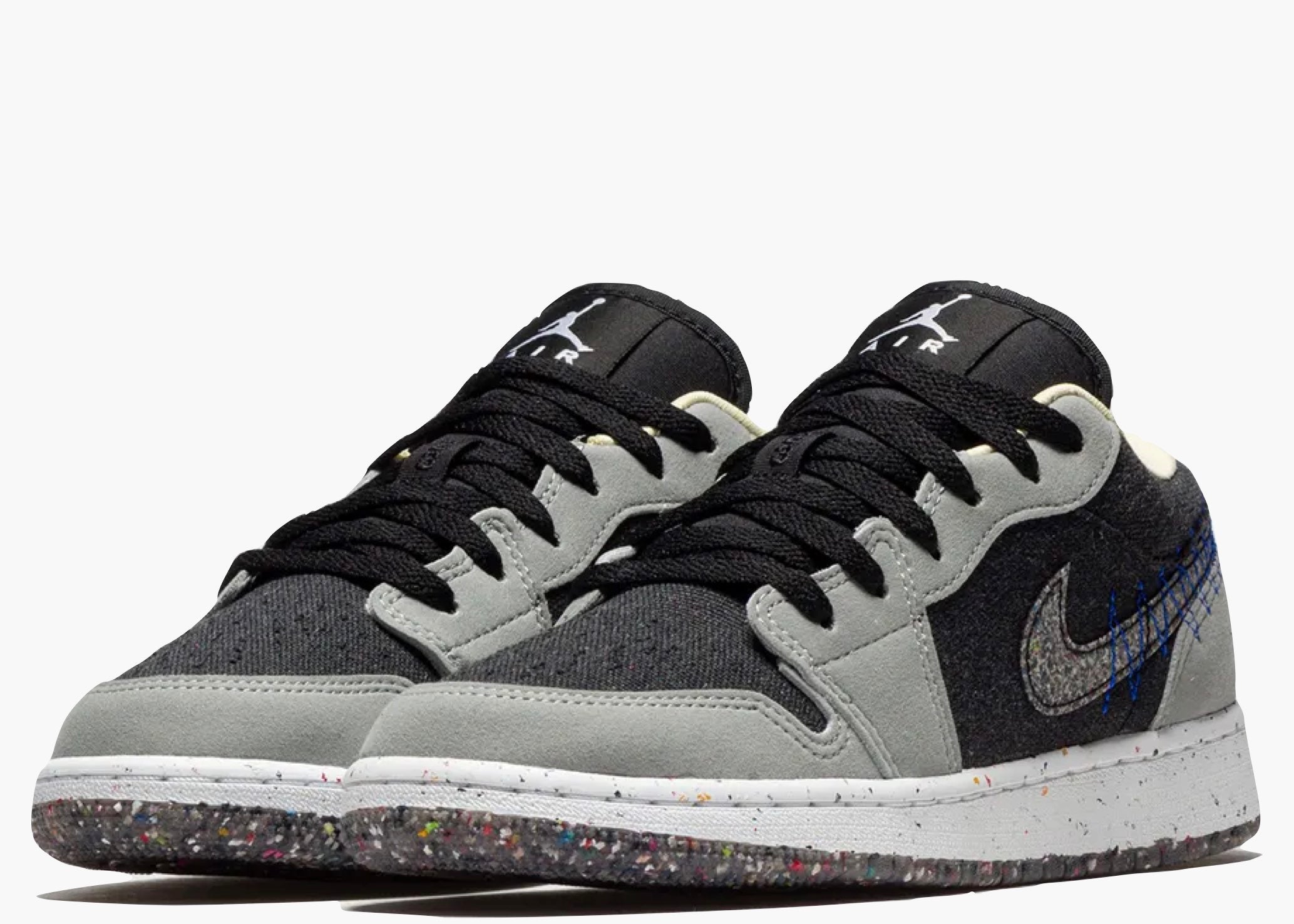 Nike Air Jordan 1 Low SE Crater Black Grey (GS) | Hype Clothinga