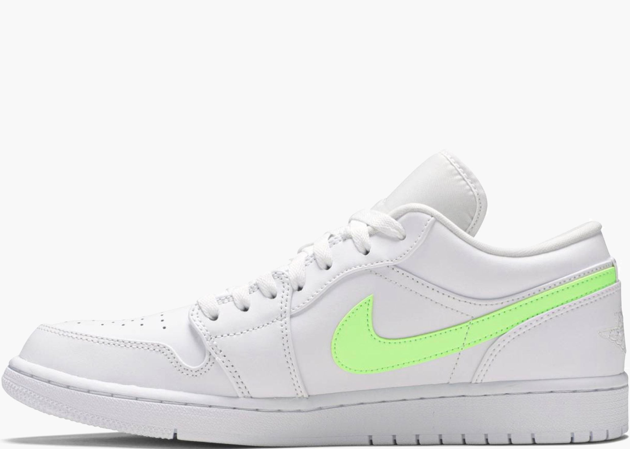 Nike Air Jordan 1 Low White Multi-color Swoosh CW7033-100 Hype Clothinga