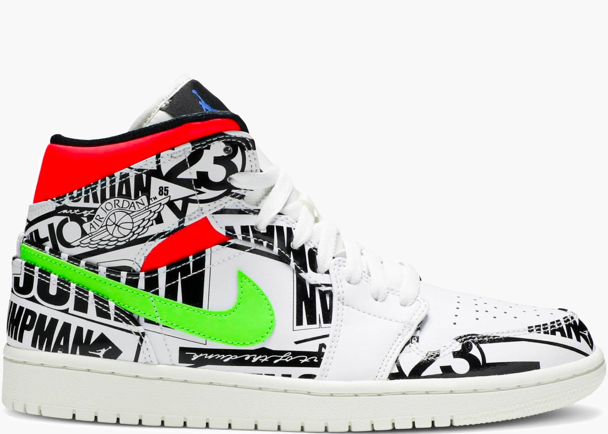 Nike Air Jordan 1 Mid All Over Logos 554724-119 Hype Clothinga