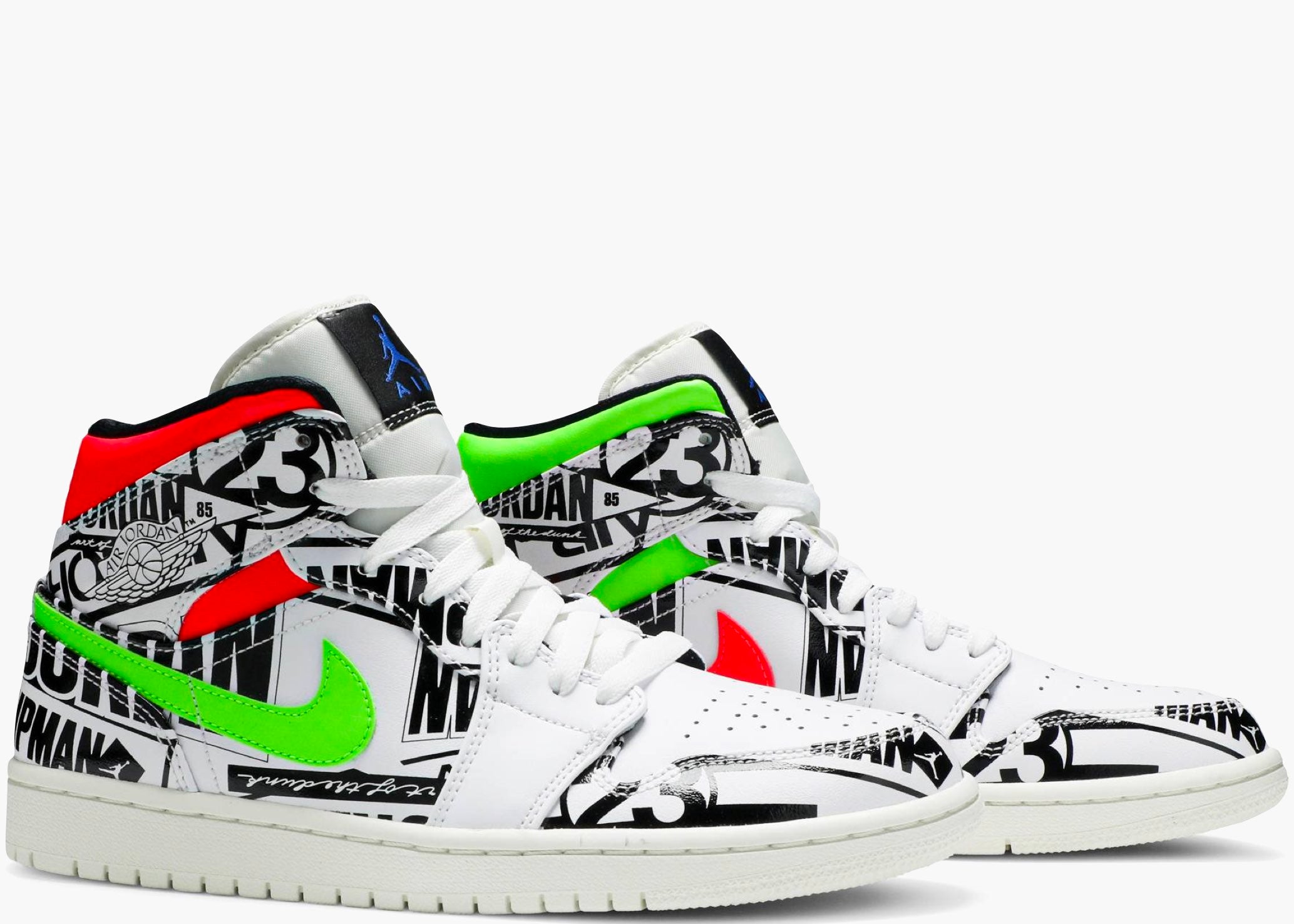 Nike Air Jordan 1 Mid All Over Logos 554724-119 Hype Clothinga
