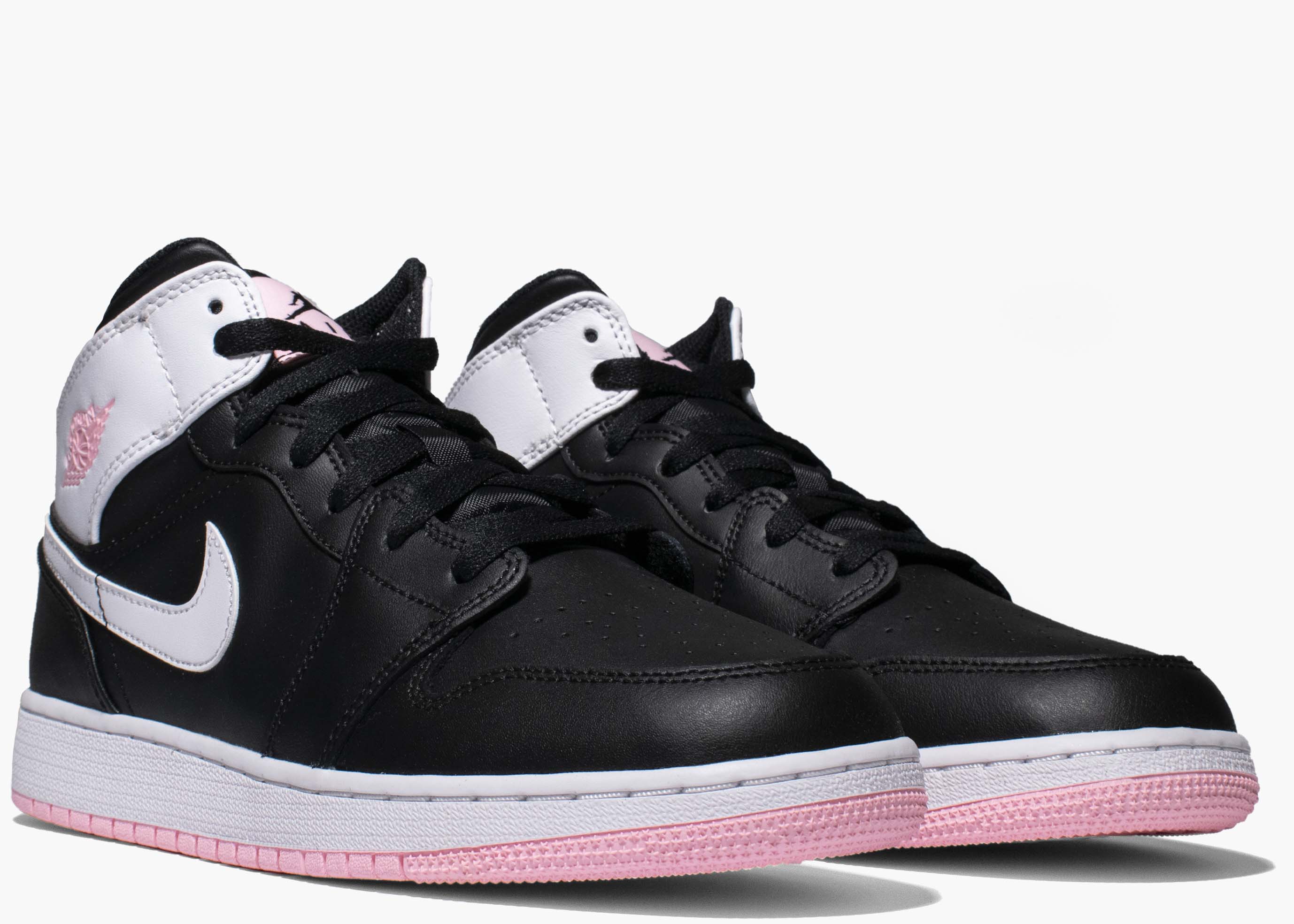 Nike Air Jordan 1 Mid Arctic Pink Black (GS) 555112-061 Hype Clothinga Limited Edition