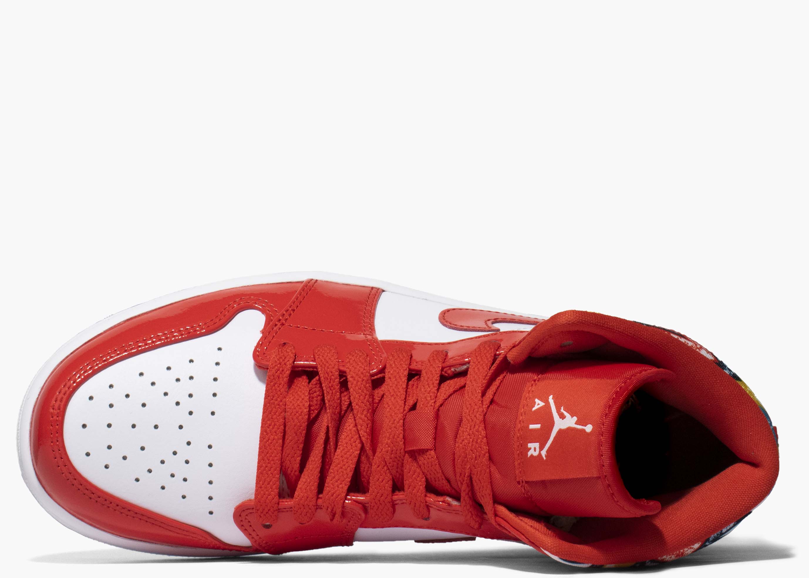 Nike Air Jordan 1 Mid Barcelona Sweater Red Patent DC7294-600 Hype clothinga Limited Edition