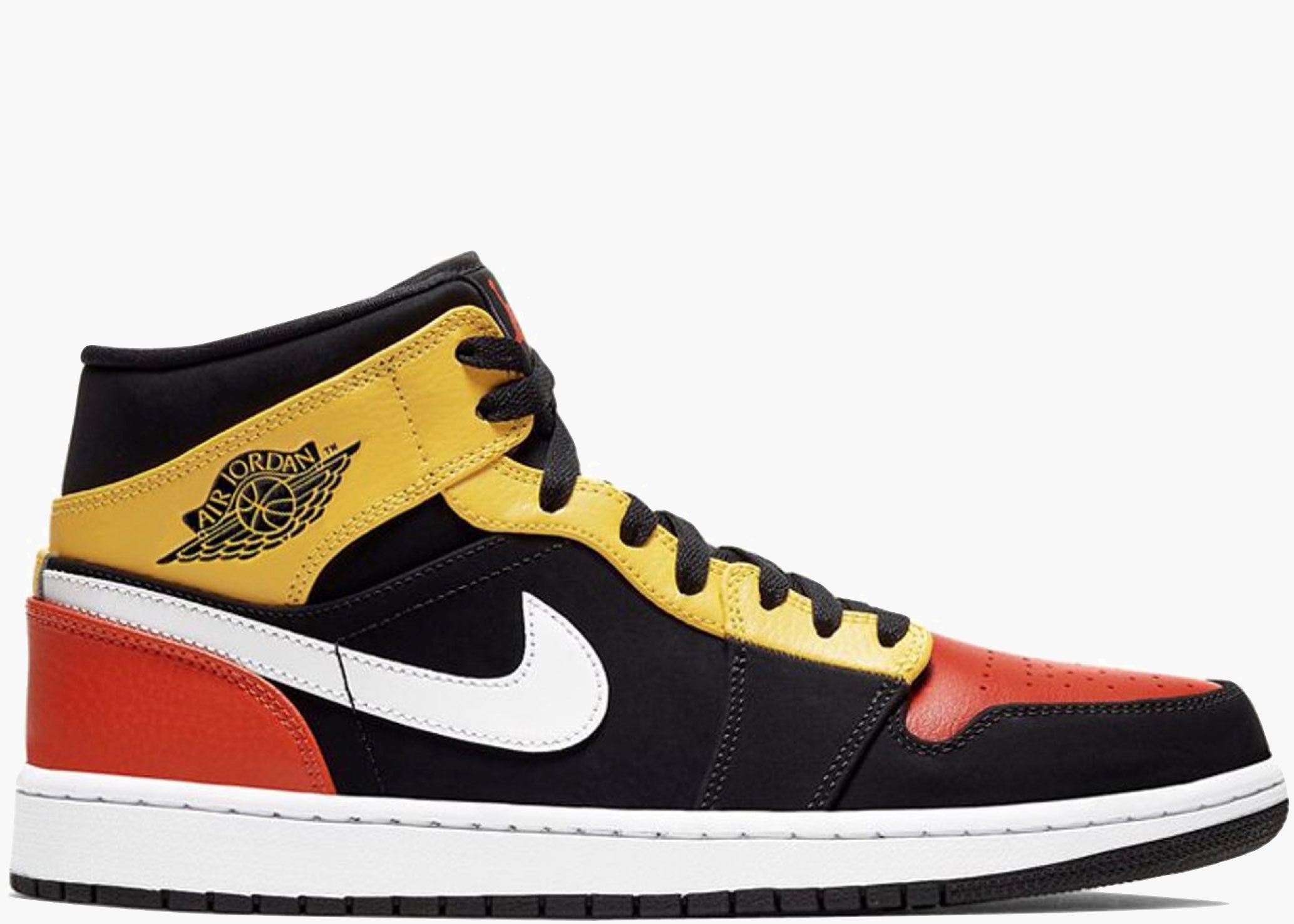Nike Air Jordan 1 Mid Black Amarillo Orange 852542-087 Hype Clothinga Limited Edition