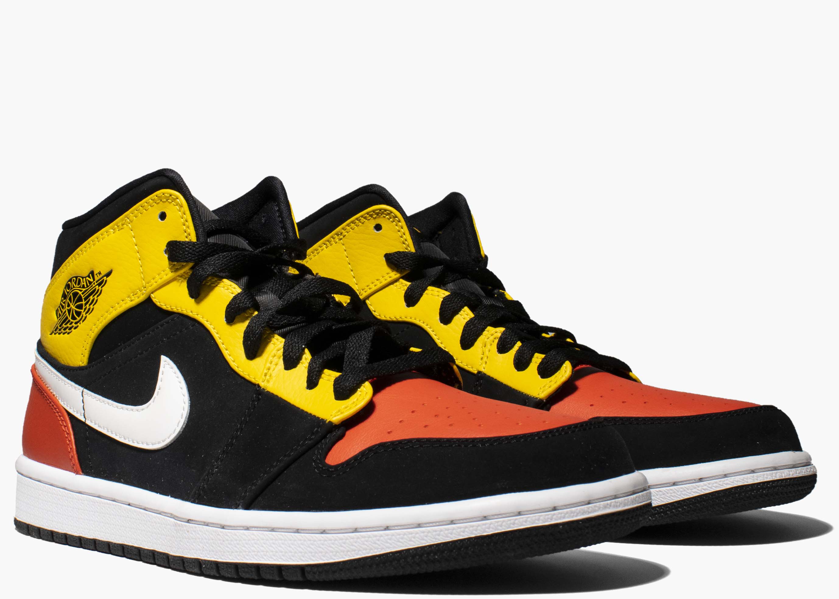 Nike Air Jordan 1 Mid Black Amarillo Team Orange BQ6931-087 Hype Clothinga Limited Edition