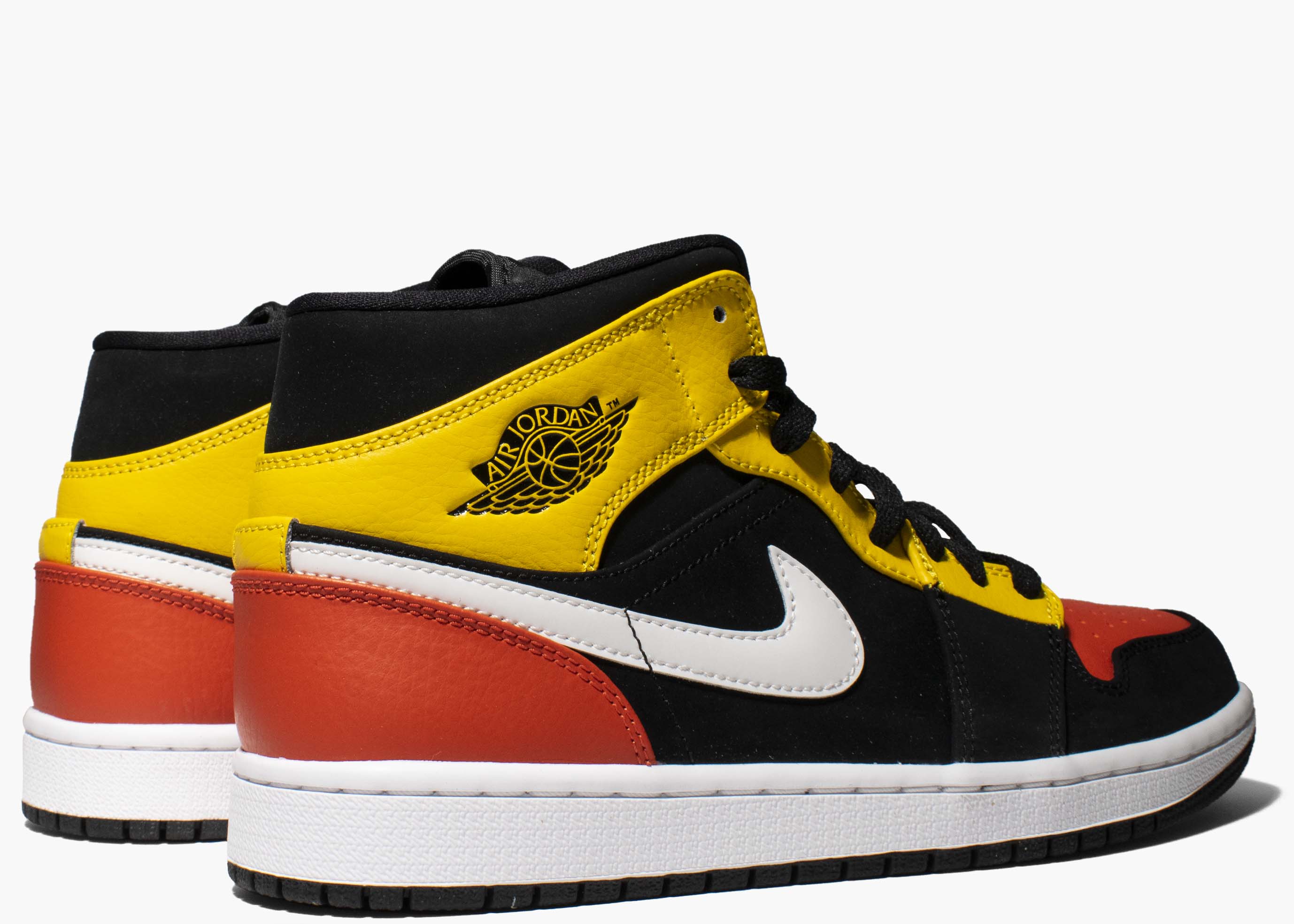 Nike Air Jordan 1 Mid Black Amarillo Team Orange BQ6931-087 Hype Clothinga Limited Edition