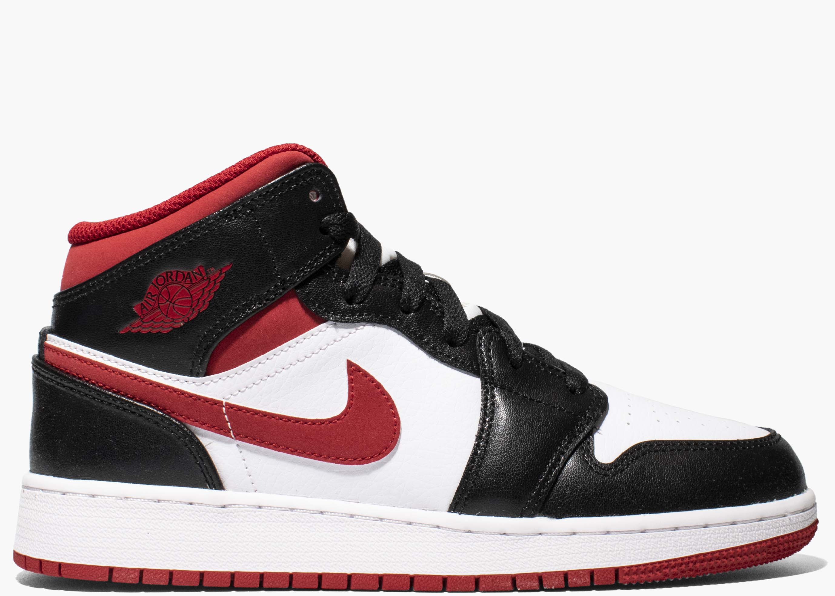 Nike Air Jordan 1 Mid Black Gym Red (GS) Hype Clothinga Limited Edition