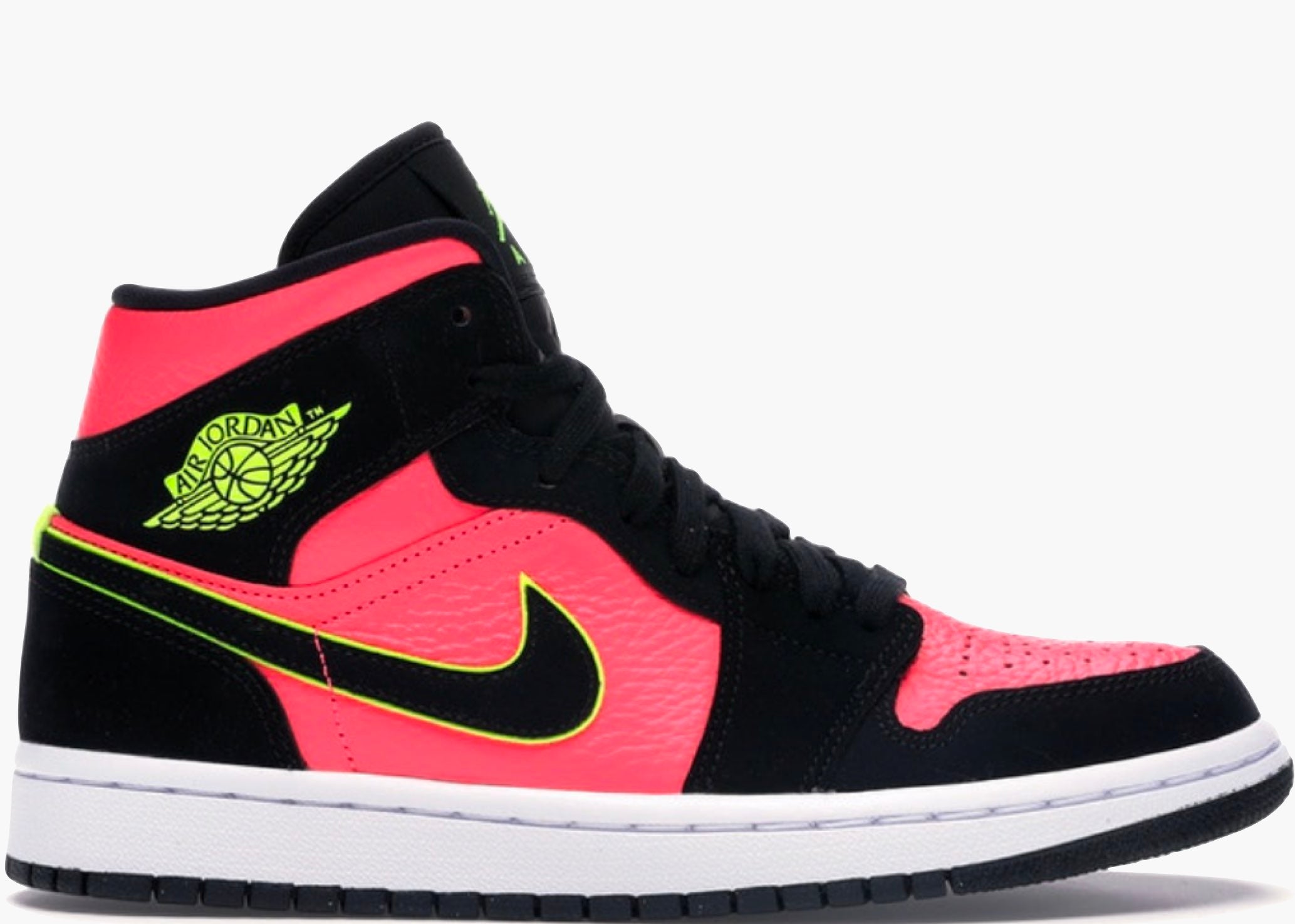 Nike Air Jordan 1 Mid Black Hot Punch (w) BQ6472-006 Hype Clothinga