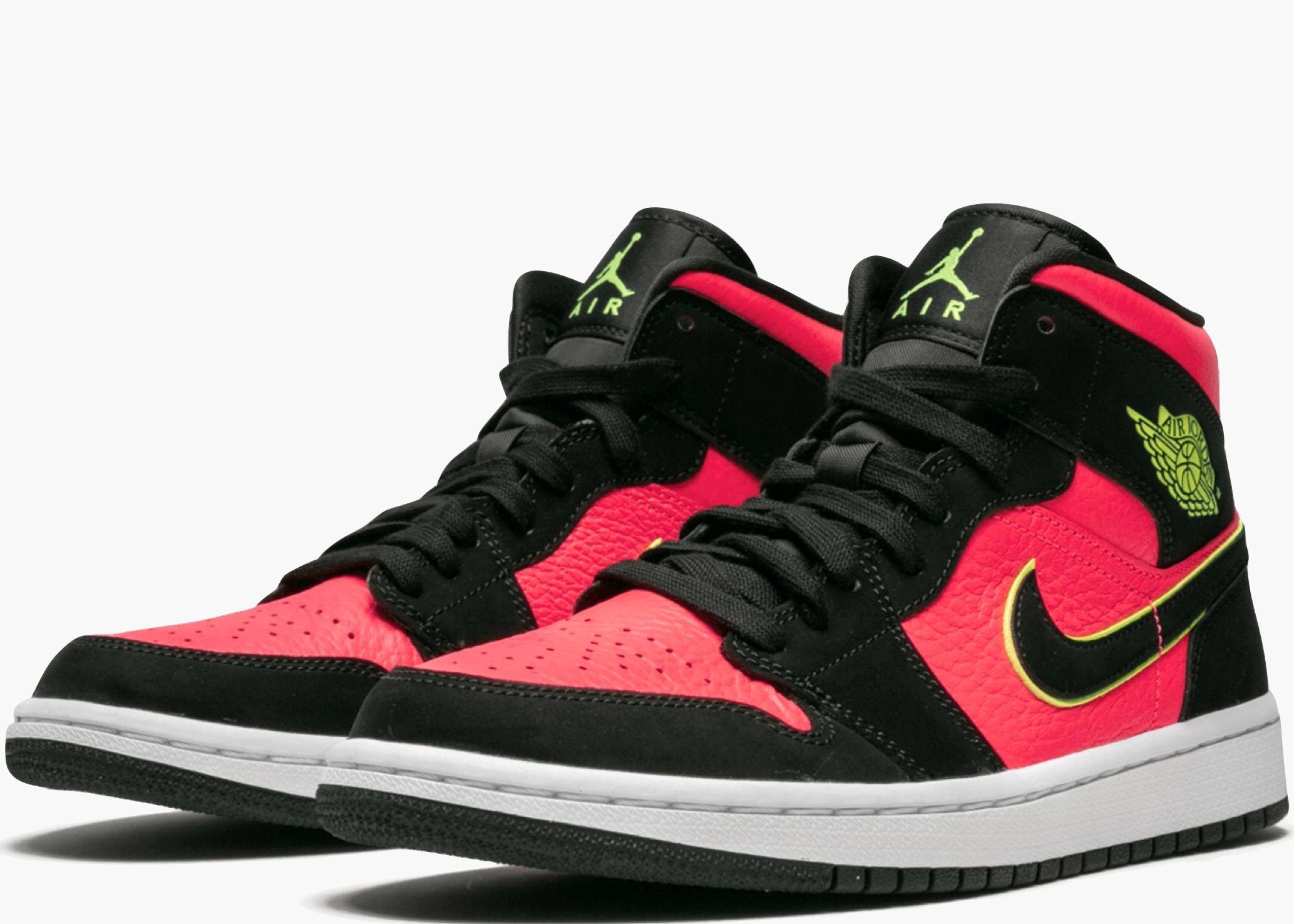 Nike Air Jordan 1 Mid Black Hot Punch (w) BQ6472-006 Hype Clothinga