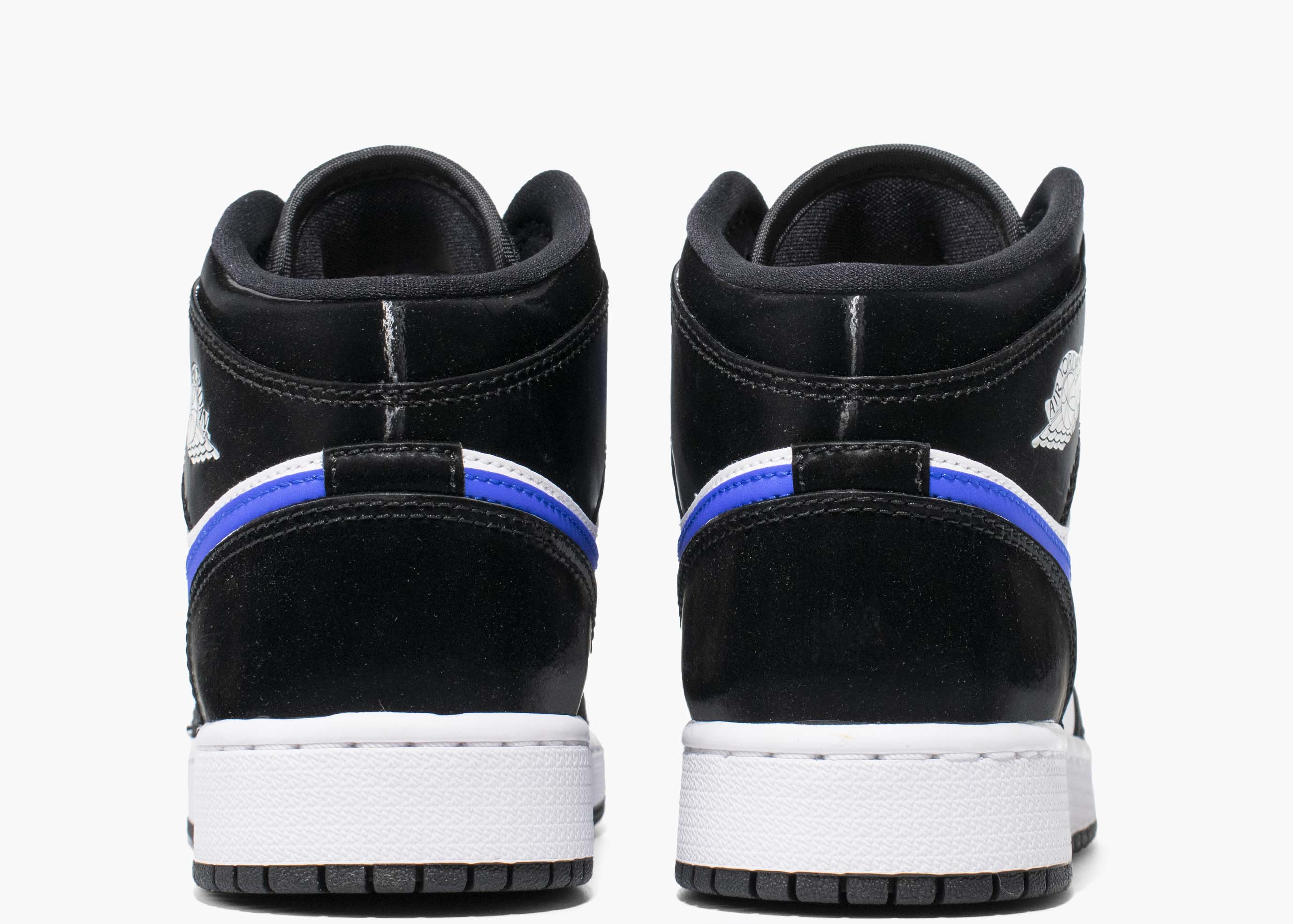 Nike Air Jordan 1 Mid Black Racer Blue White (GS) 554725-084  Hype Clothinga Limited Edition