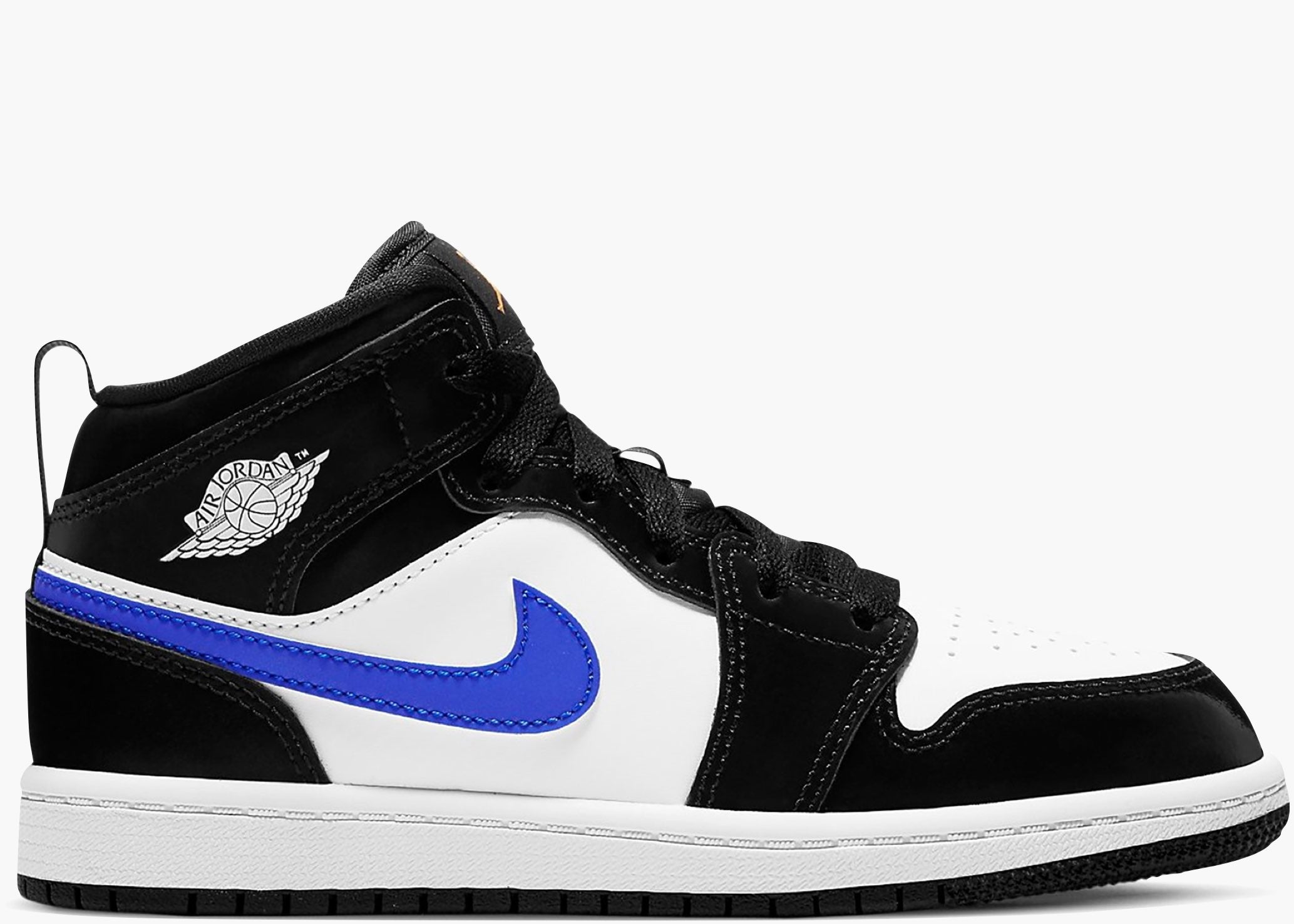 Nike Air Jordan 1 Mid Black Racer Blue White (PS) 640734-084 Hype Clothinga