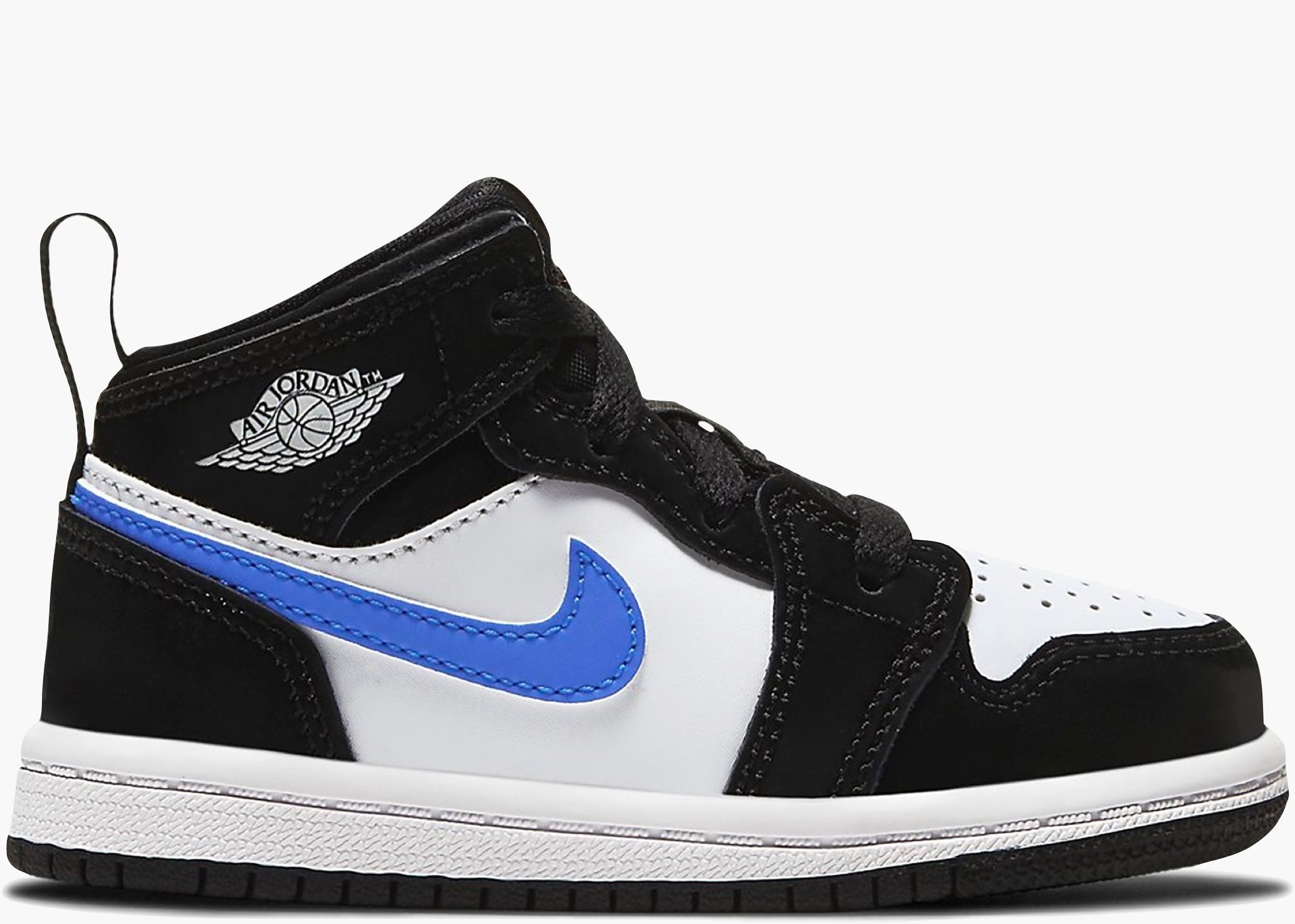 Nike Air Jordan 1 Mid Black Racer Blue White (TD) 640735-084 Hype Clothinga