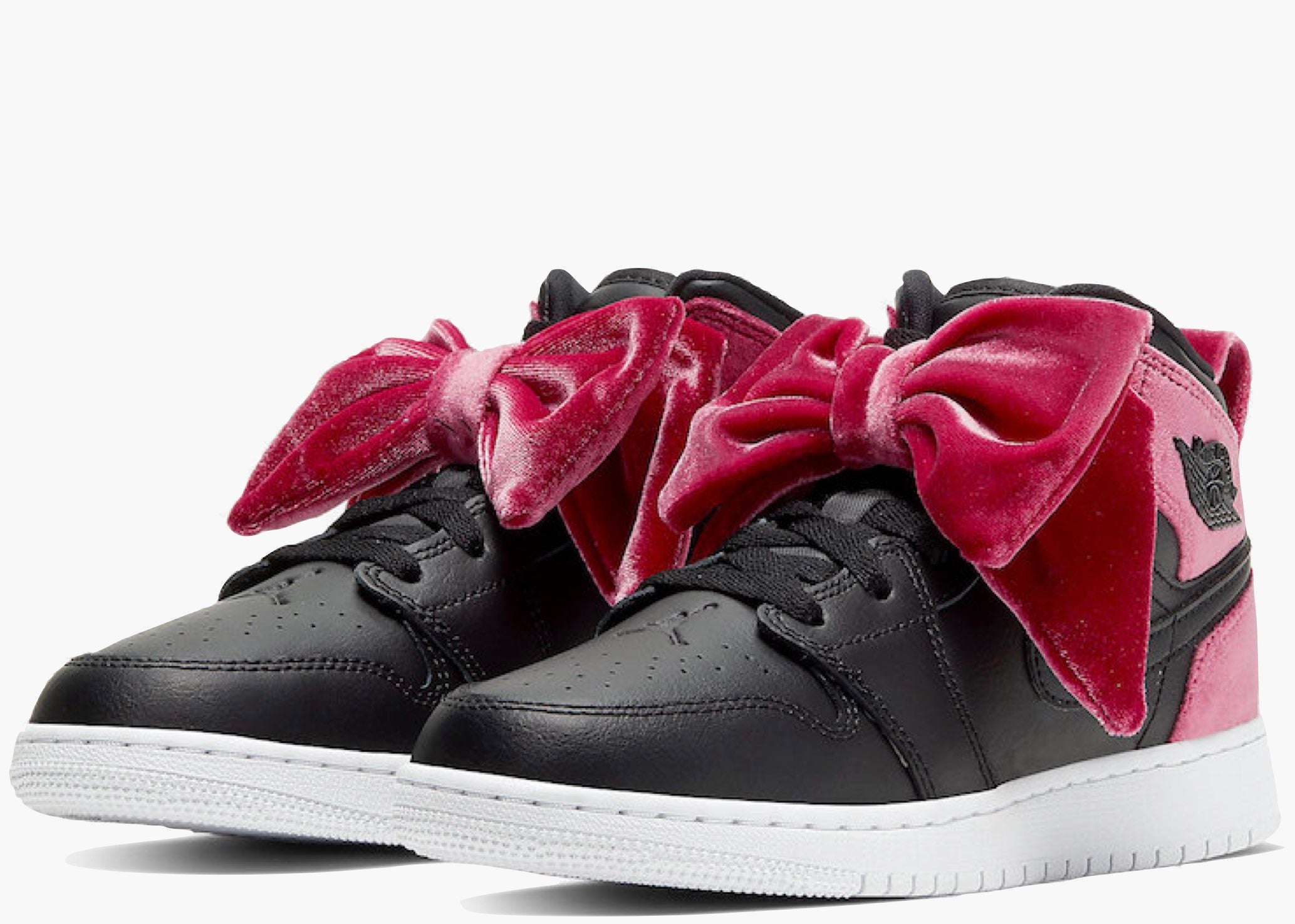 Nike Air Jordan 1 Mid Bow Black Noble Red (GS) CK5678-006 Hype Clothinga Limited Edition