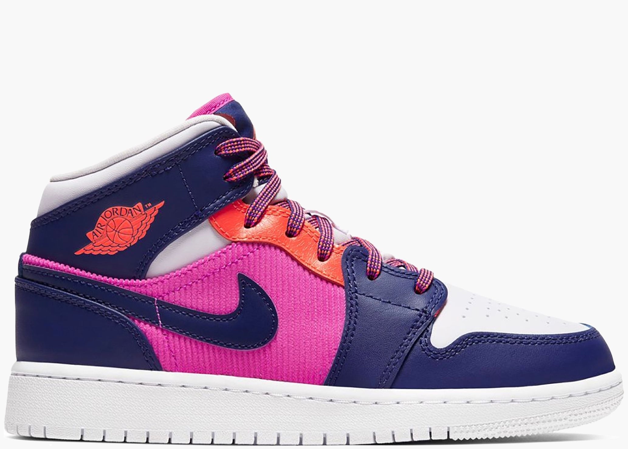 Nike Air Jordan 1 Mid Fire Pink Barely Grape (GS) 555112-602 Hype Clothinga Limited Edition
