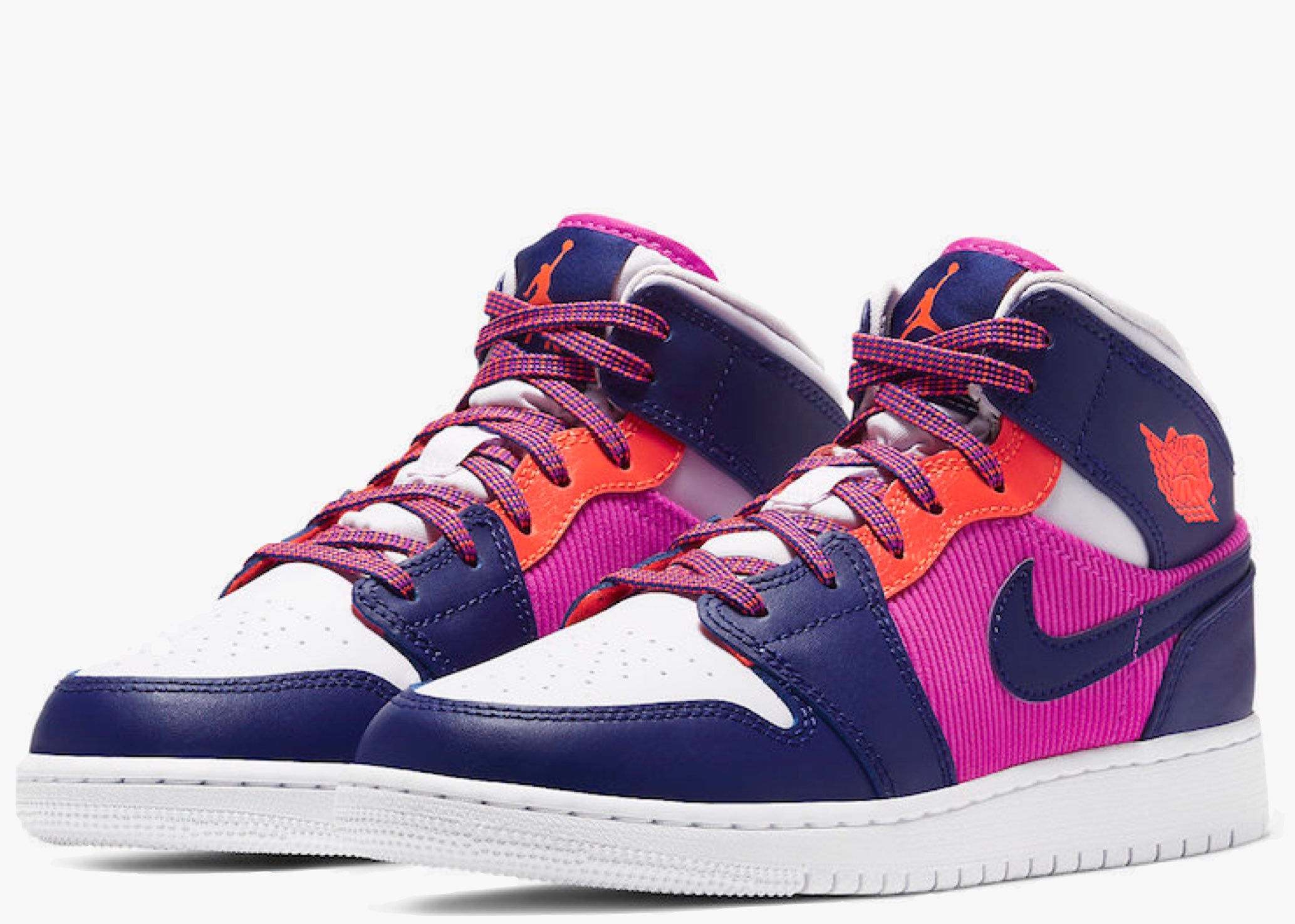 Nike Air Jordan 1 Mid Fire Pink Barely Grape (GS) 555112-602 Hype Clothinga Limited Edition