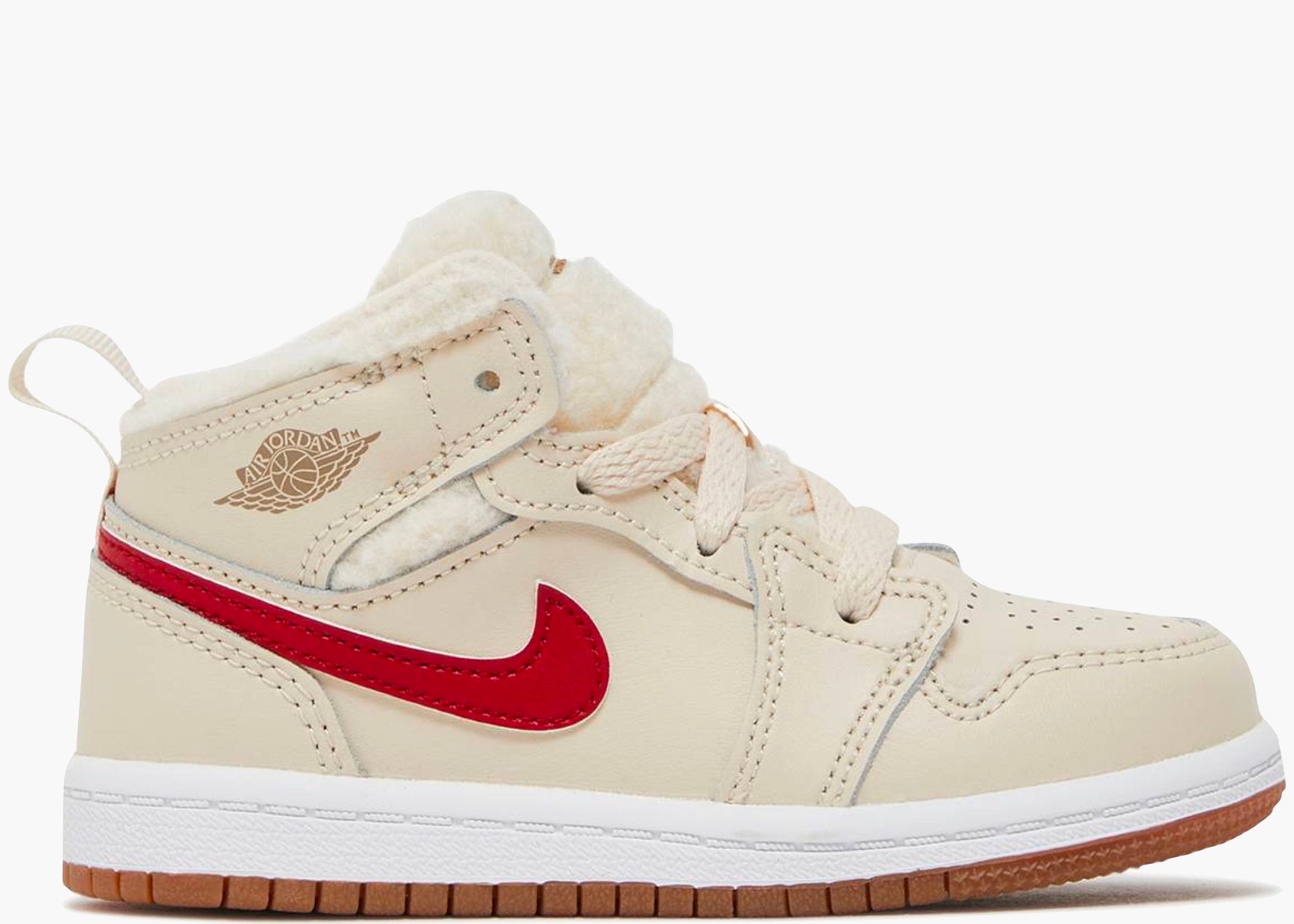 Nike Air Jordan 1 Mid Fleece Pearl White (TD) Hype Clothinga Limited Edition