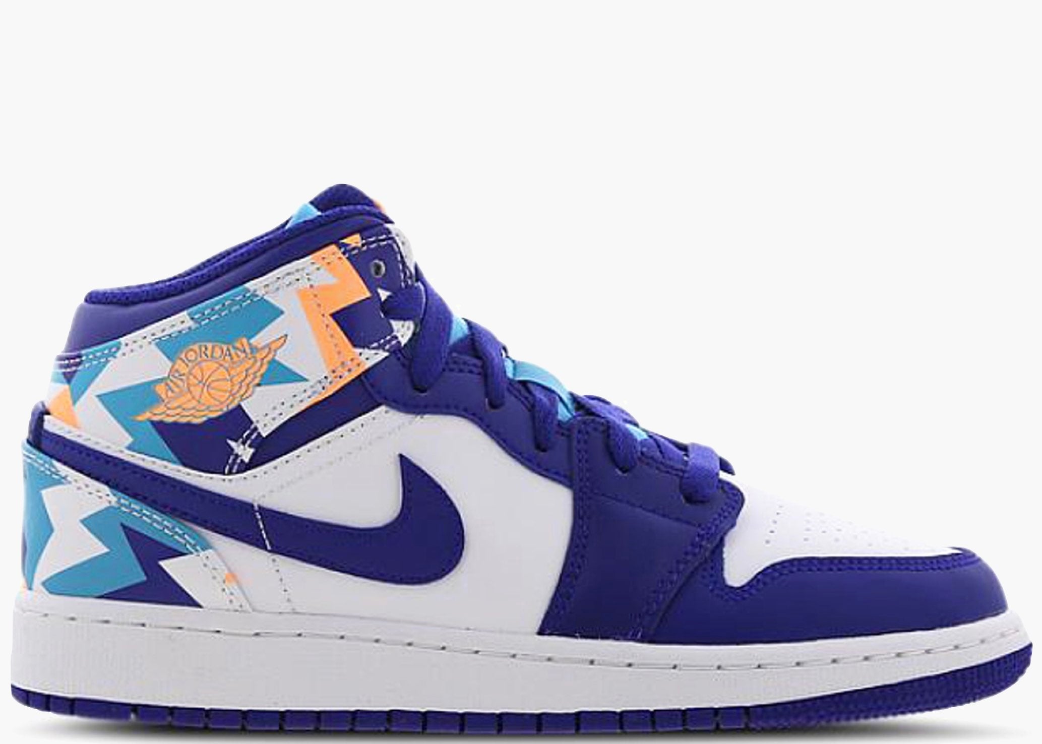 Nike Air Jordan 1 Mid Geometric Print (GS) 555112-105 Hype Clothinga Limited Edition