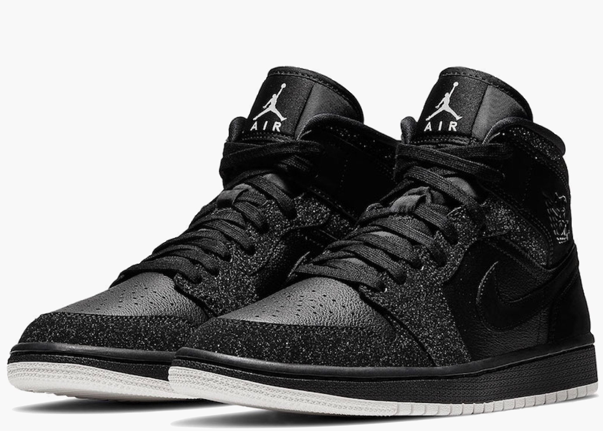 Nike Air Jordan 1 Mid Glitter Black (W) BQ6472-001 Hype Clothinga Limited Edition