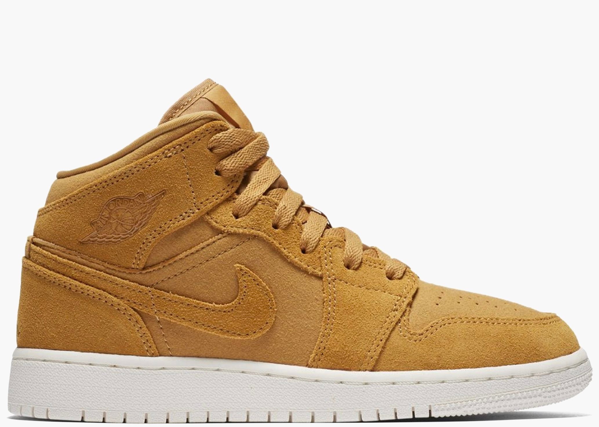 Nike Air Jordan 1 Mid Golden Harvest Sail (GS) 554725-725 Hype Clothinga Limited Edition