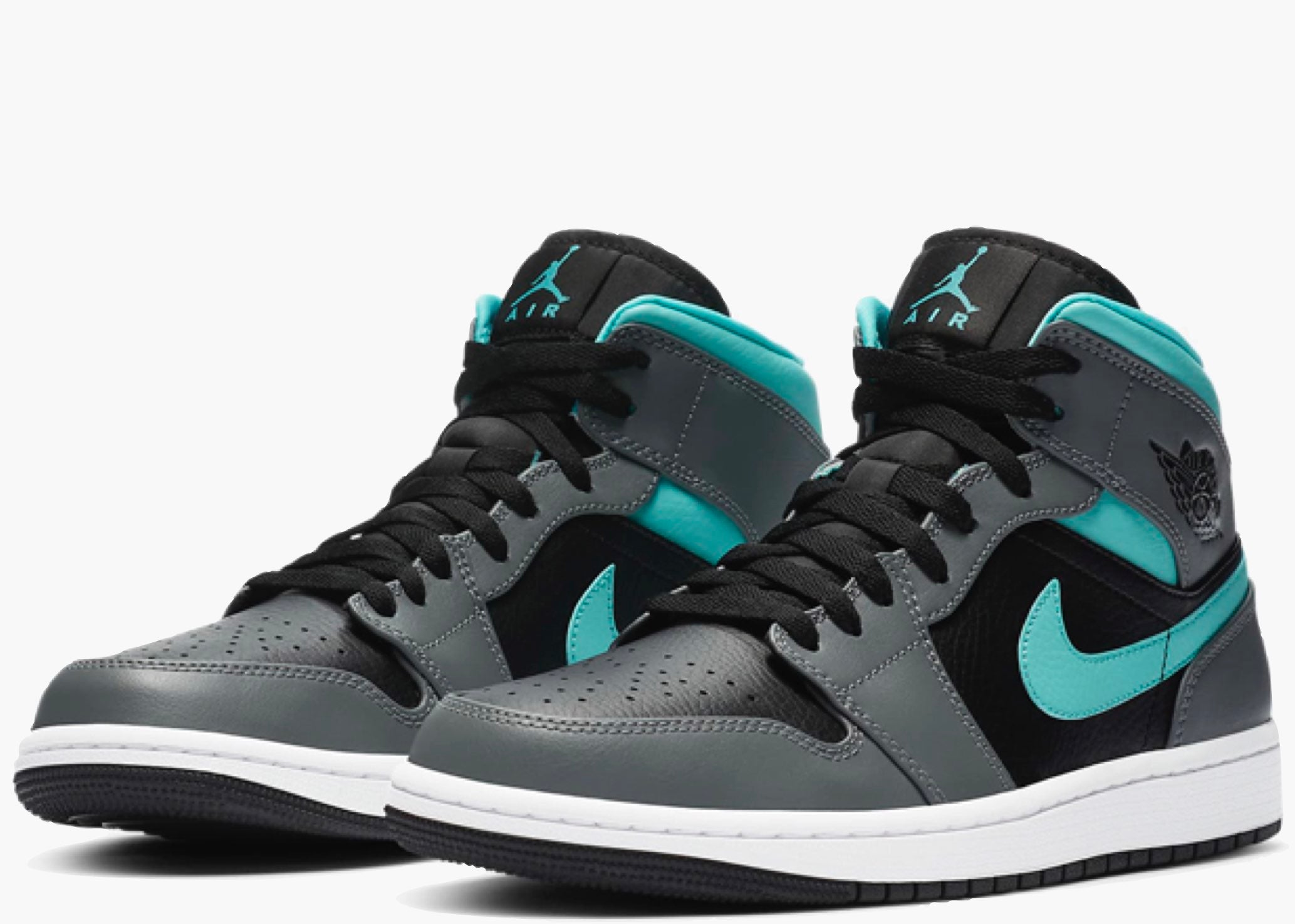 Nike Air Jordan 1 Mid Grey Aqua 554724-063 Hype Clothinga Limited Edition